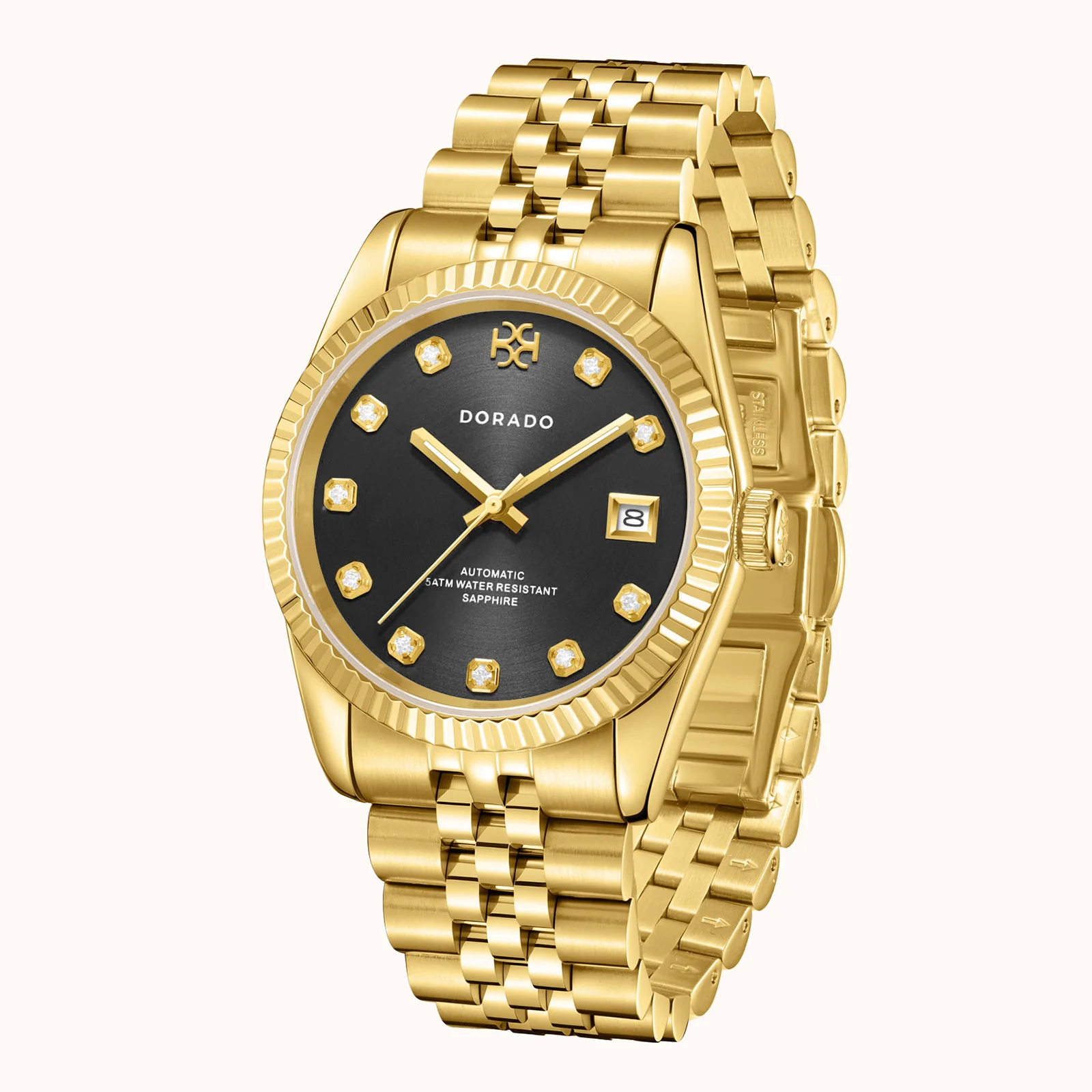 DORADO Gold Timeless Watch - Black - Image 6