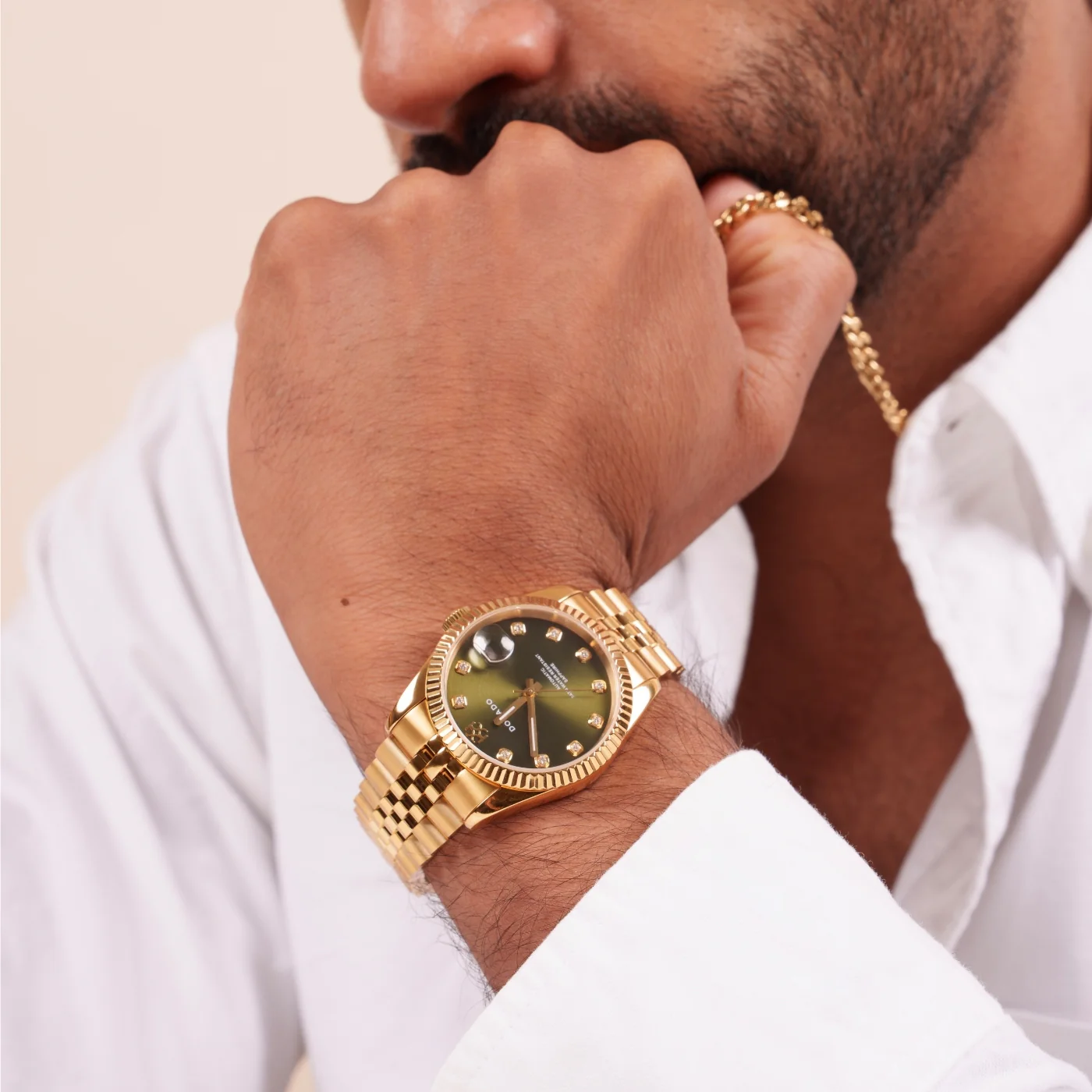 DORADO Gold Timeless Watch - Olive - Image 7