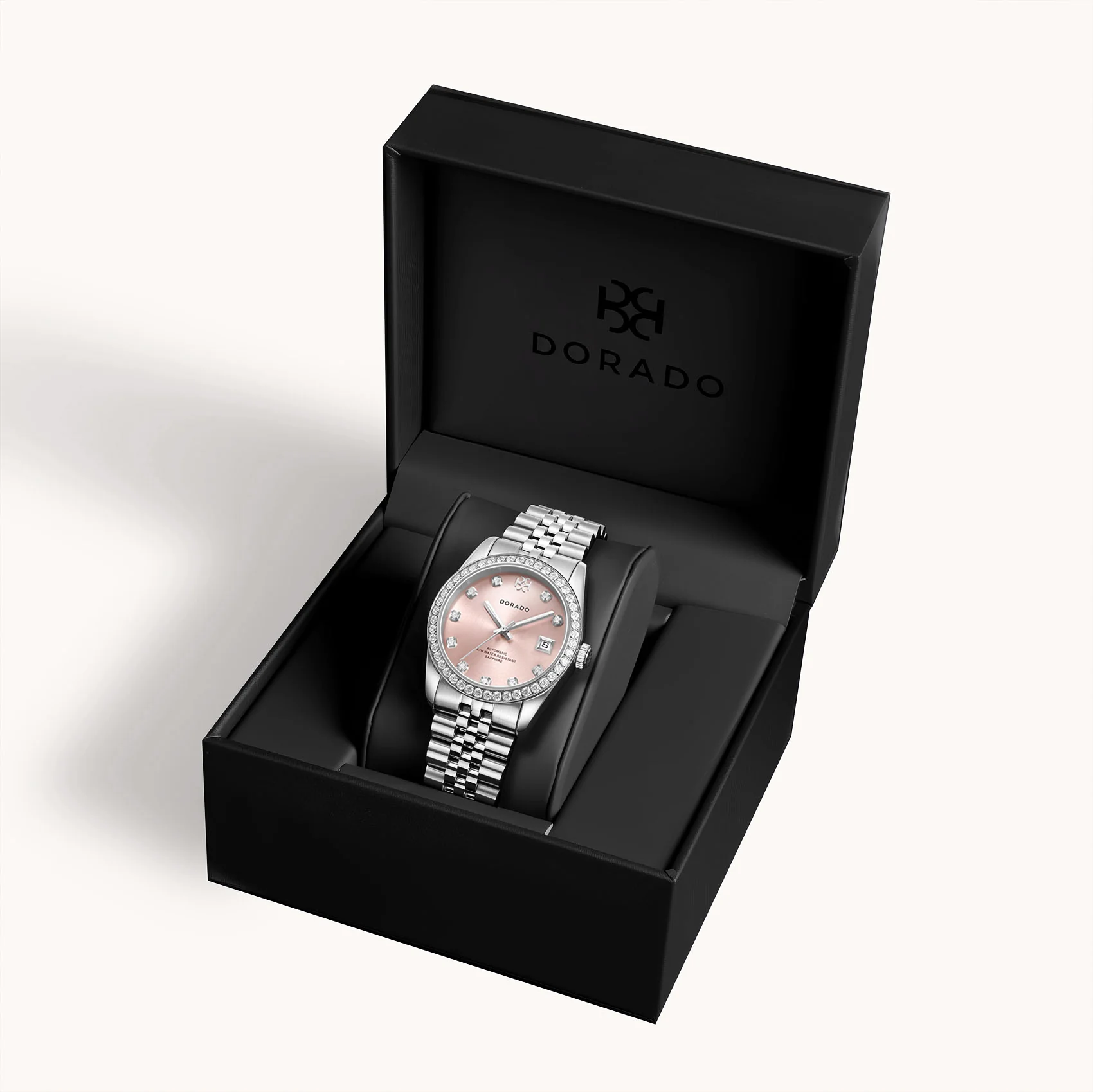 DORADO Iced Silver Timeless Watch - Pink - Image 3