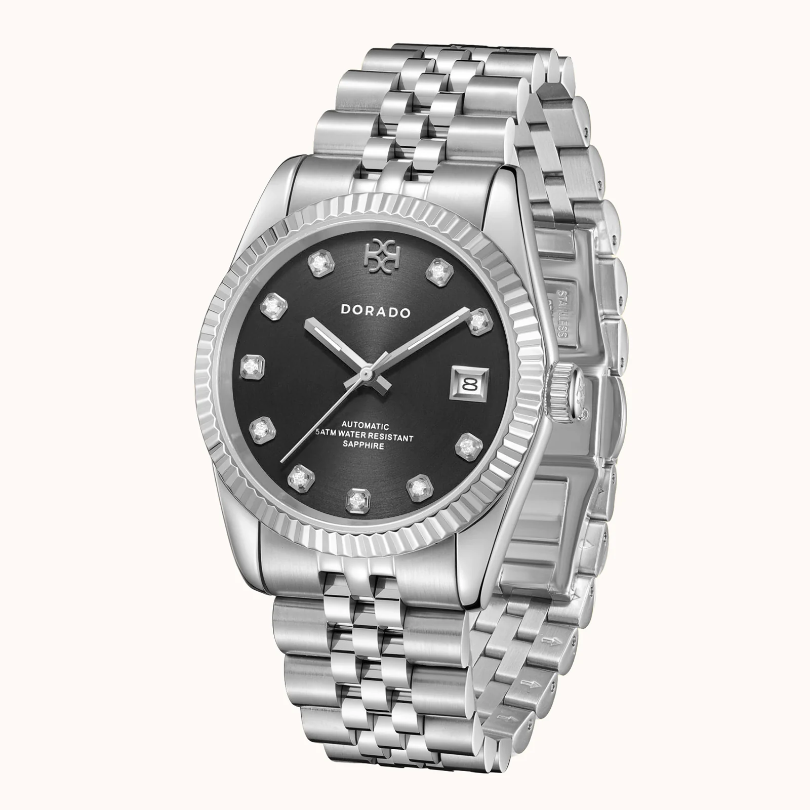 DORADO Silver Timeless Watch - Black - Image 9