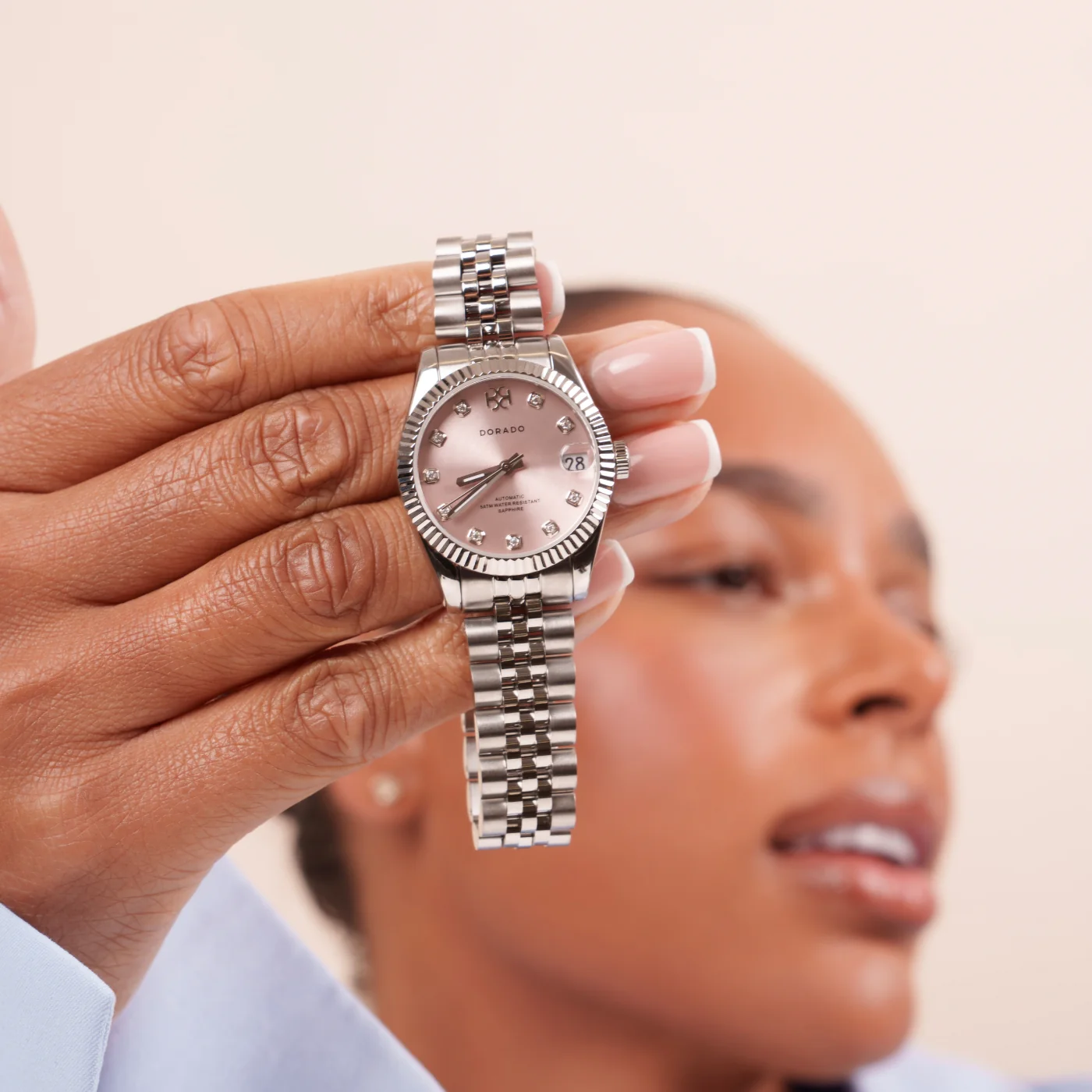 DORADO Silver Timeless Watch - Pink - Image 6