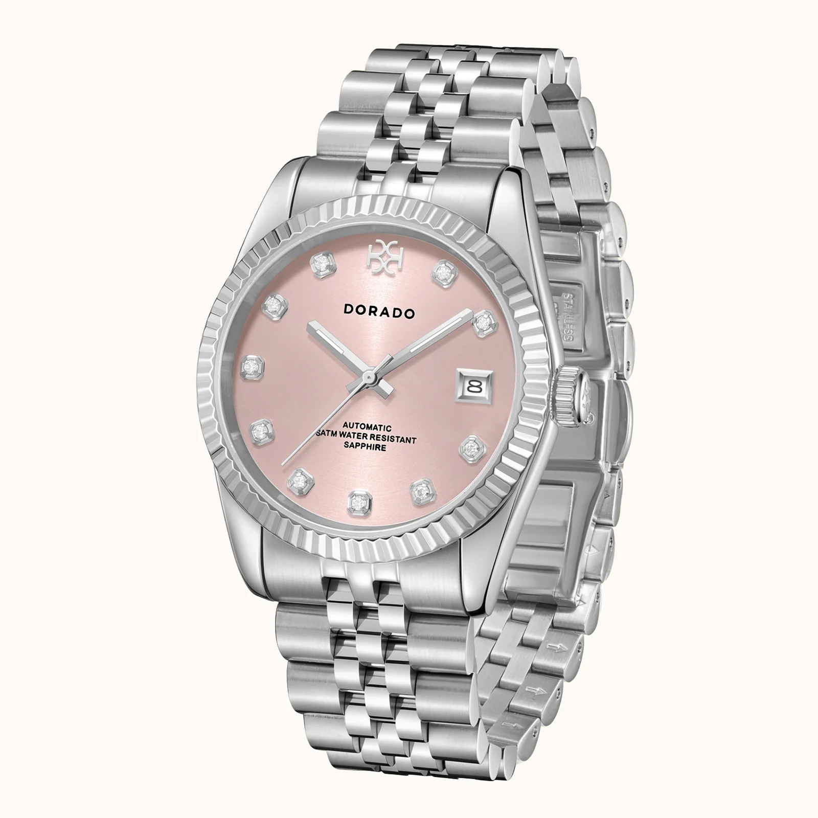 DORADO Silver Timeless Watch - Pink - Image 8