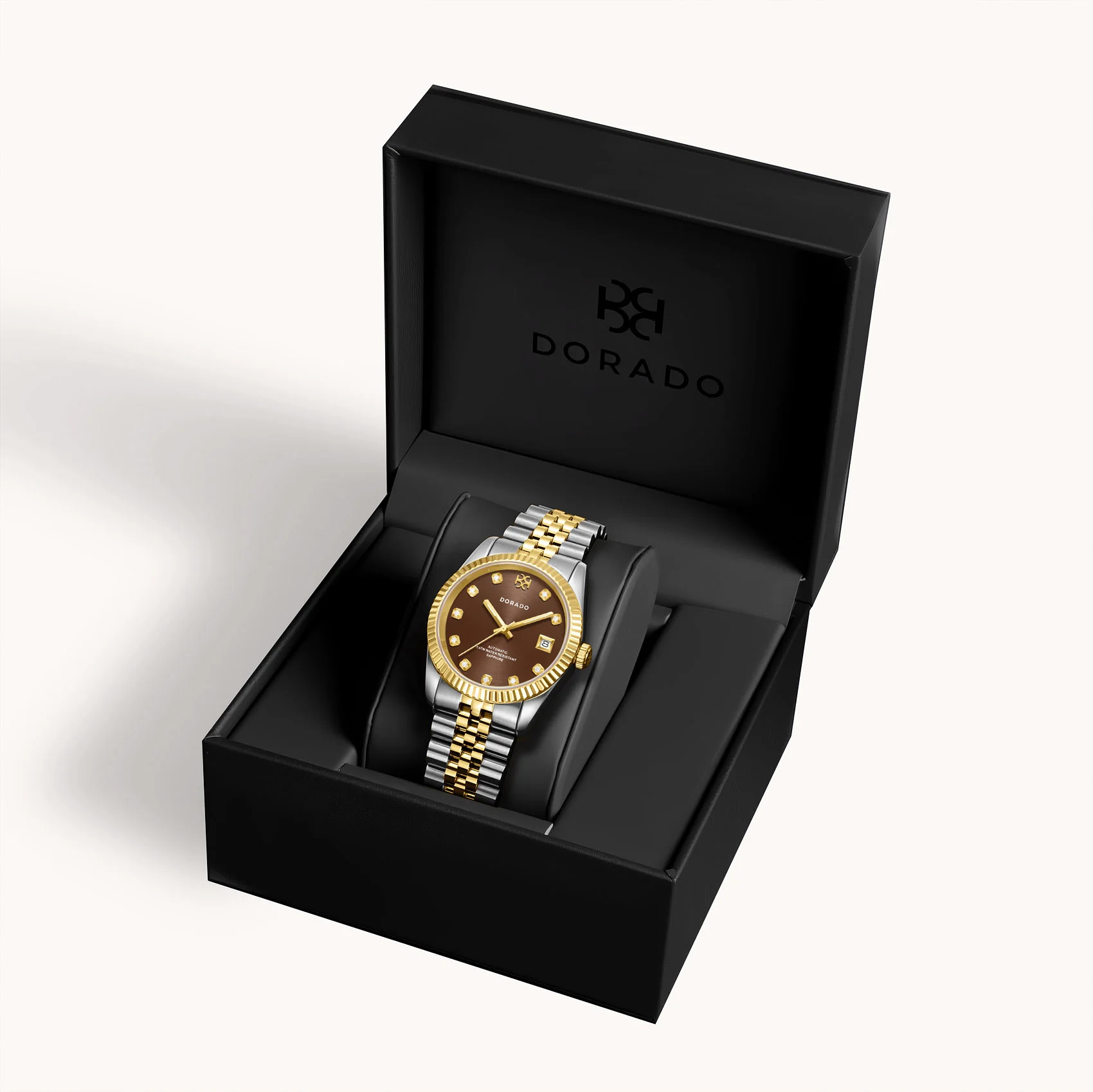 DORADO Two Tone Timeless Watch - Chocolate - Image 3