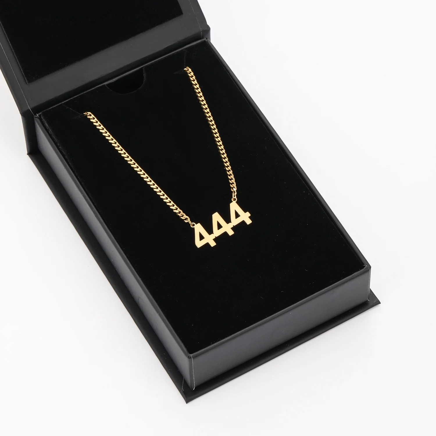 Angel Number Necklace w/ Cuban Chain - Image 3