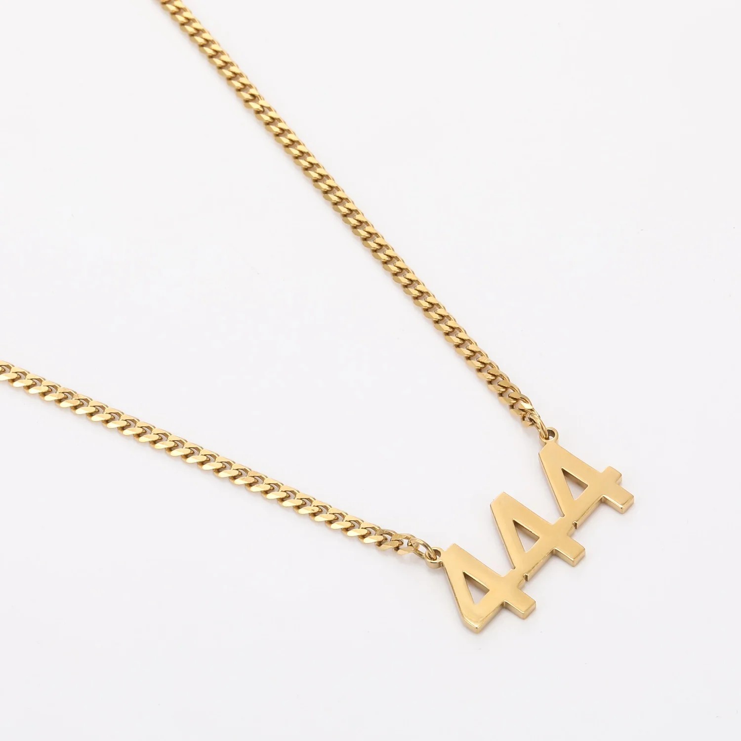 Angel Number Necklace w/ Cuban Chain - Image 4