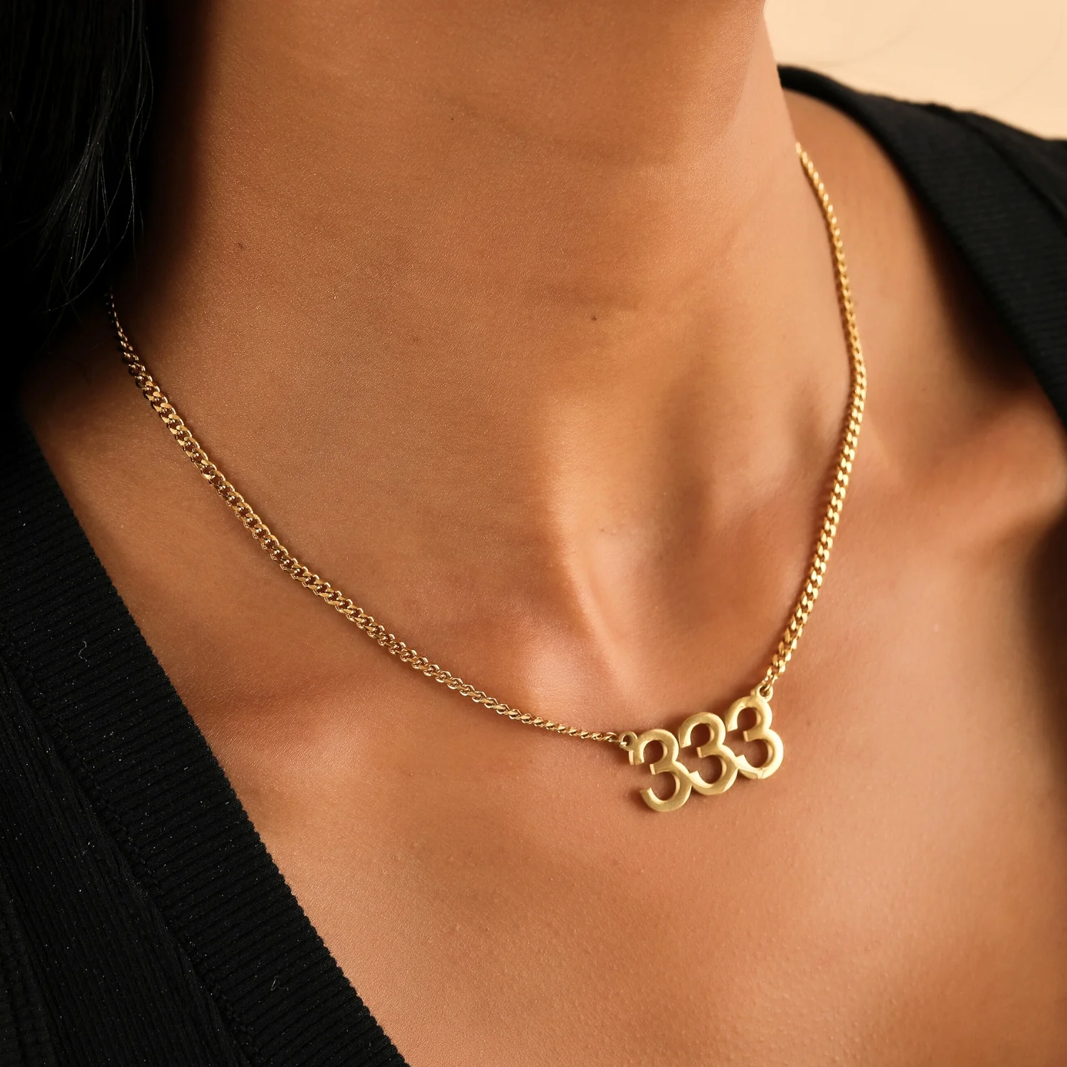 Angel Number Necklace w/ Cuban Chain - Image 5