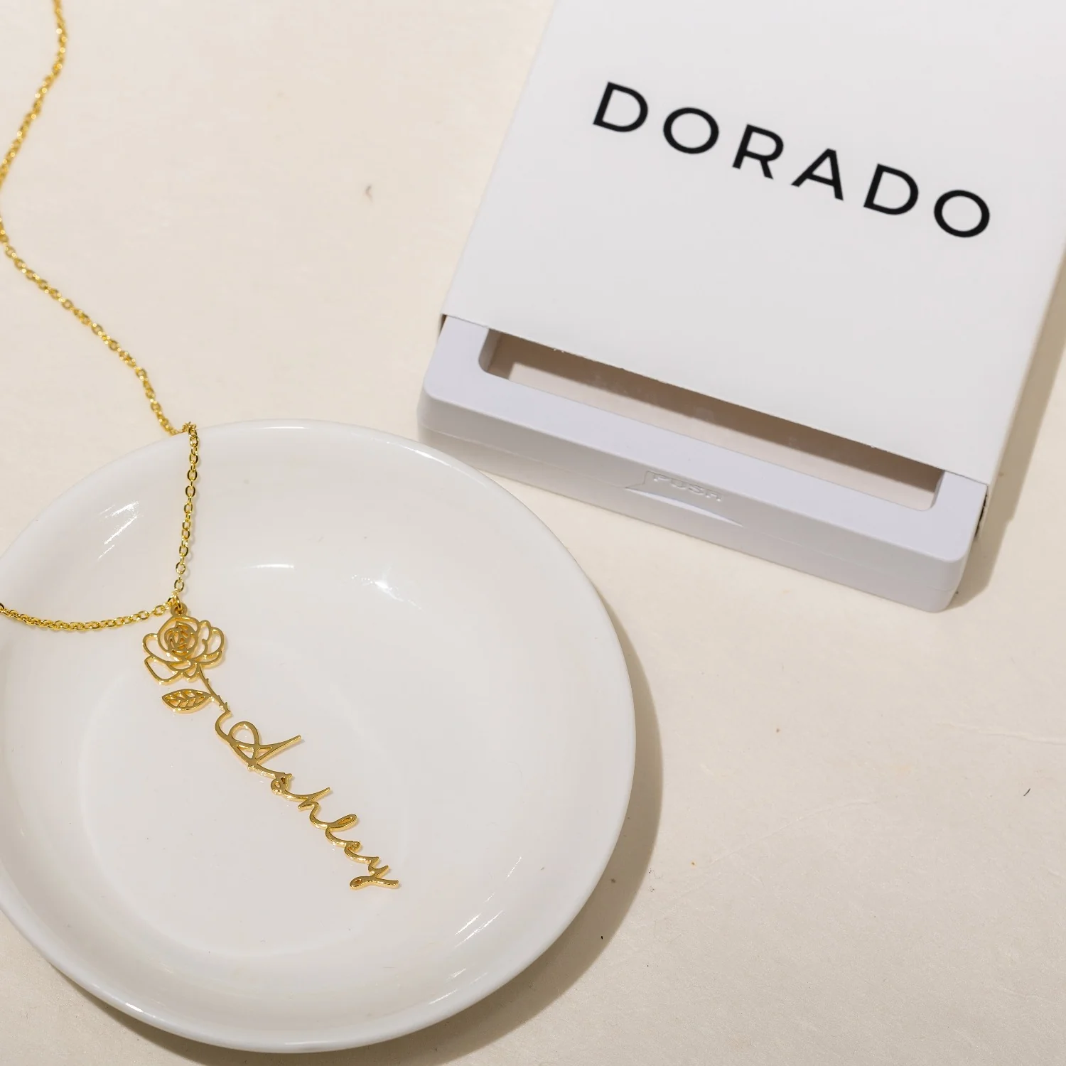 Birth Flower Name Necklace - Image 4