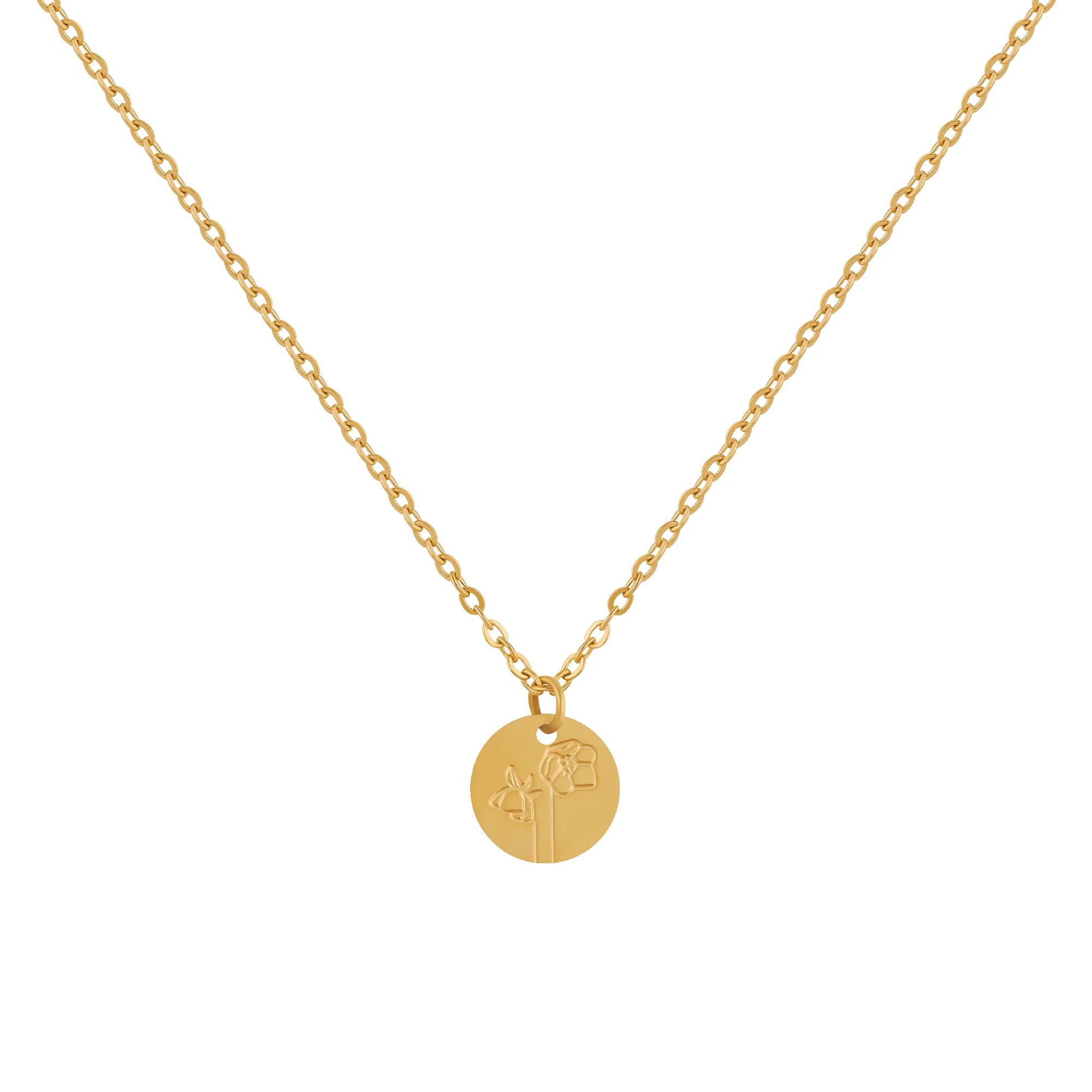 Birth Flower Pendant Necklace - Image 12