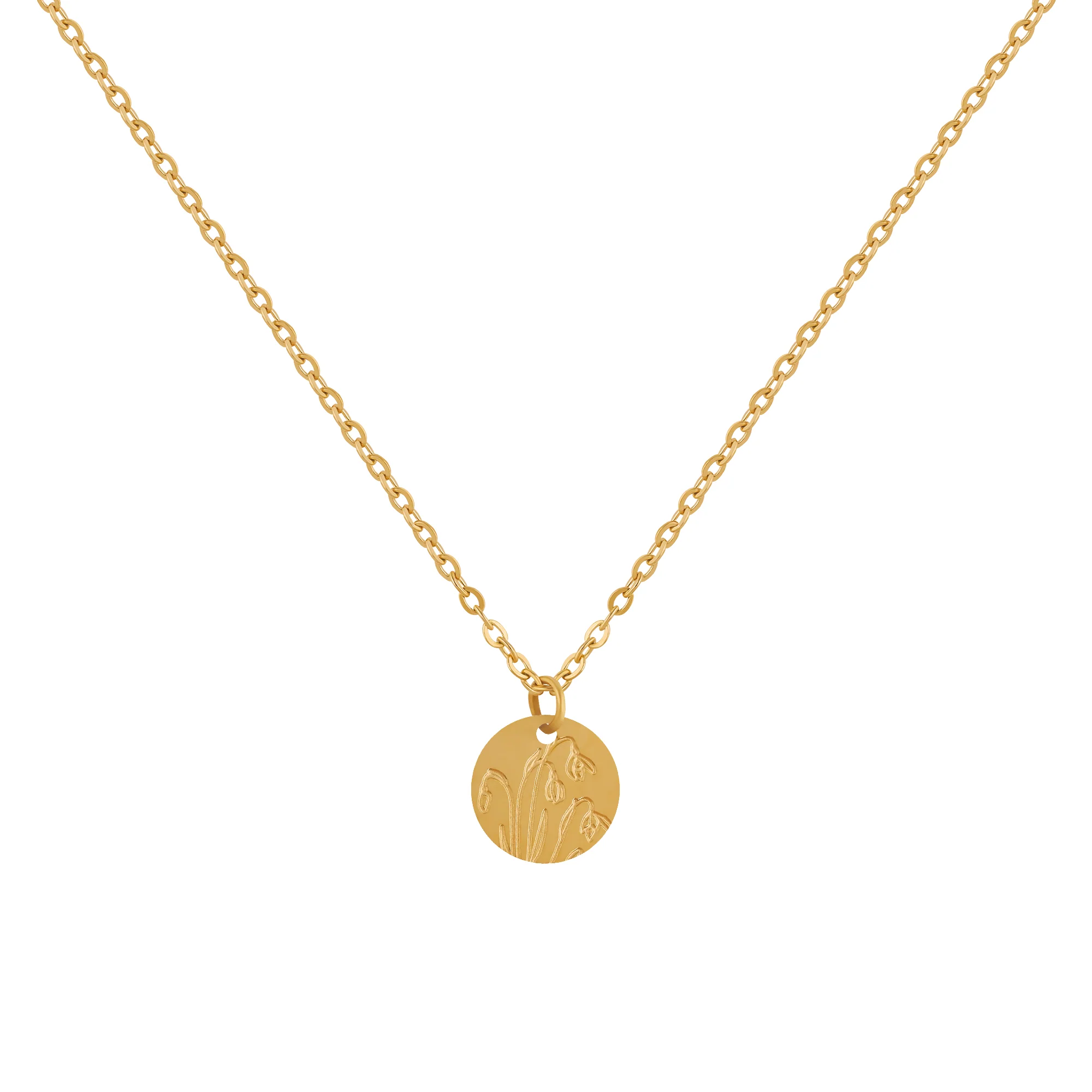 Birth Flower Pendant Necklace - Image 3