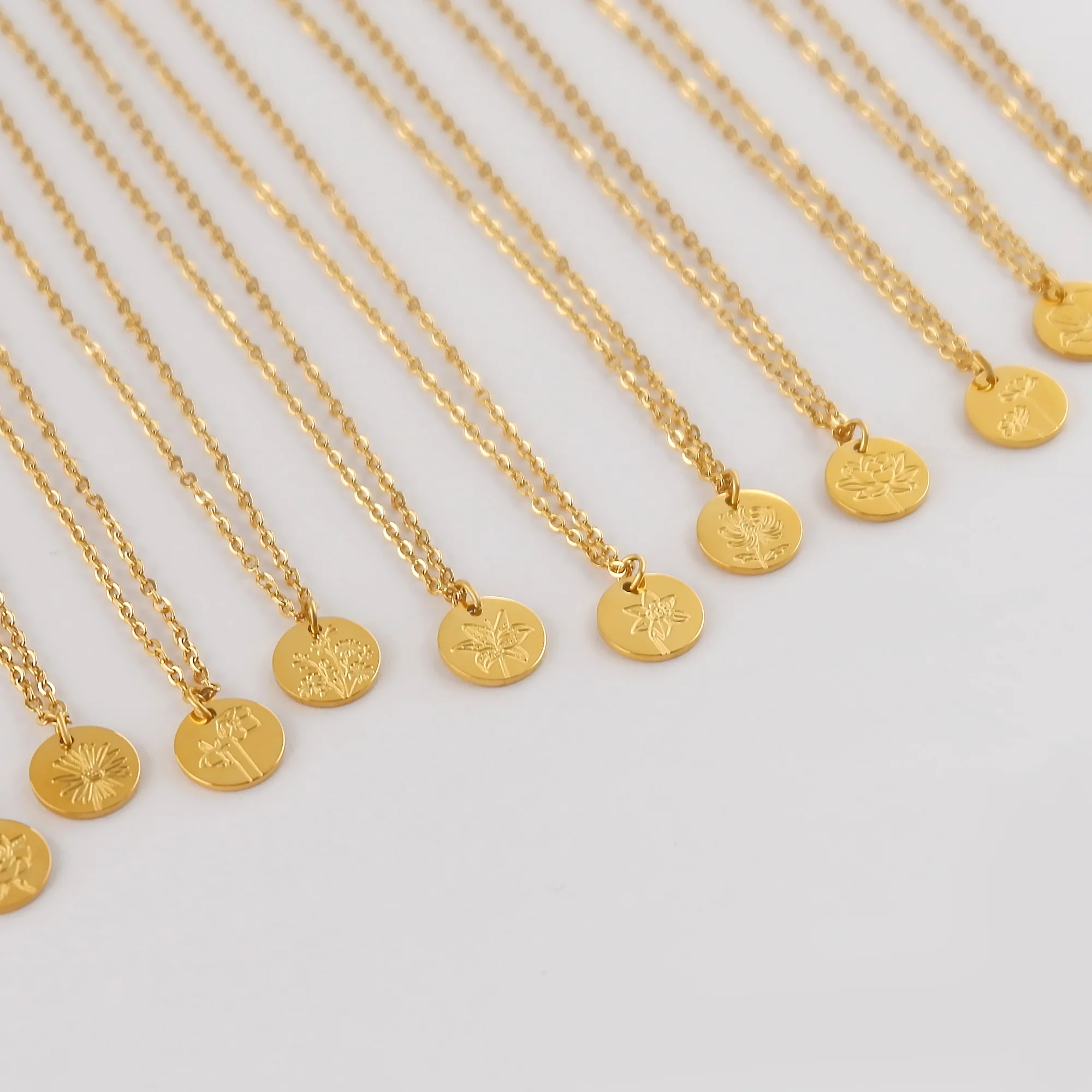 Birth Flower Pendant Necklace - Image 4