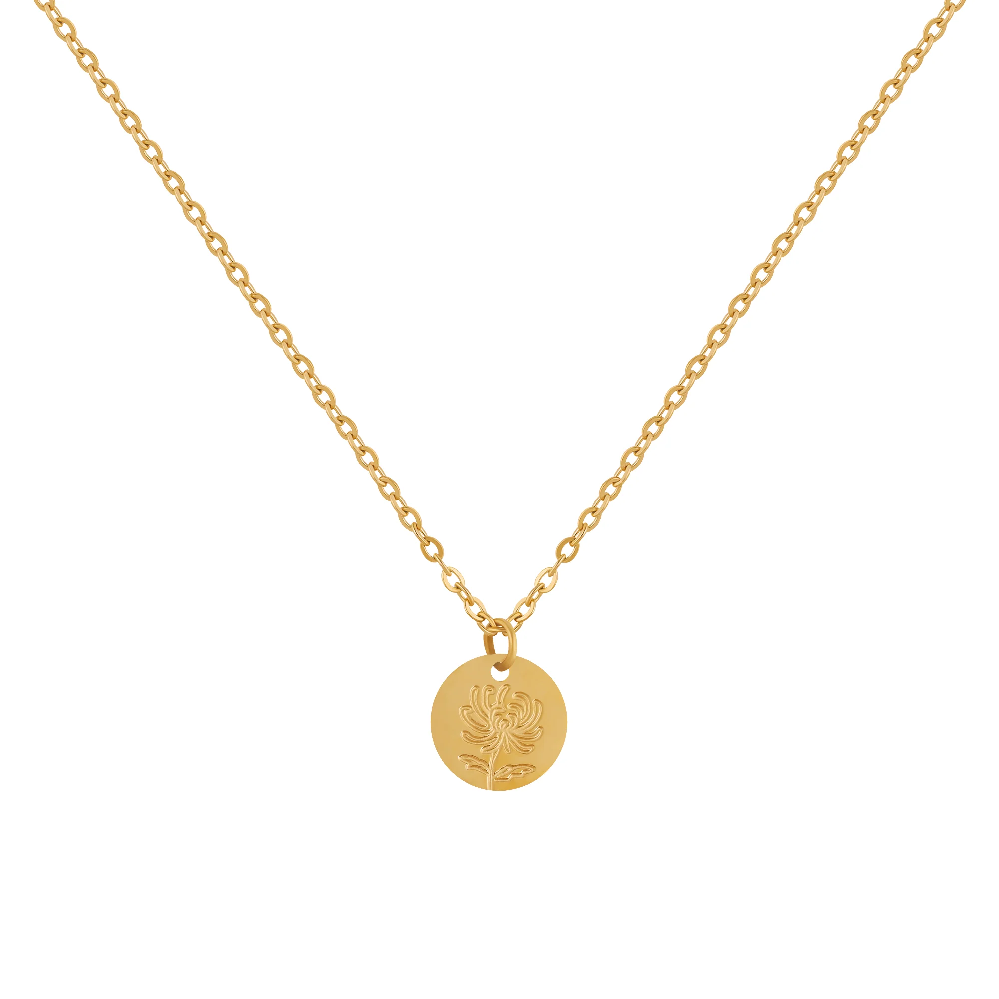 Birth Flower Pendant Necklace - Image 8