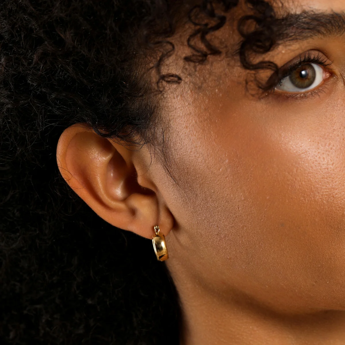 Bold Dome Hoop Earrings - Image 2