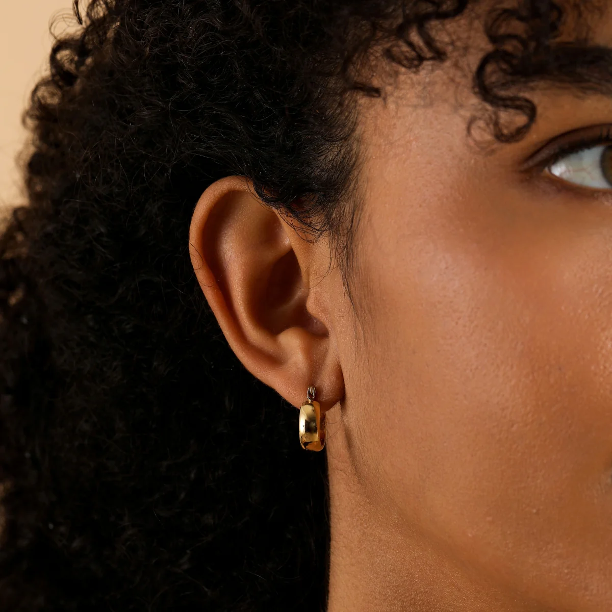 Bold Dome Hoop Earrings - Image 4