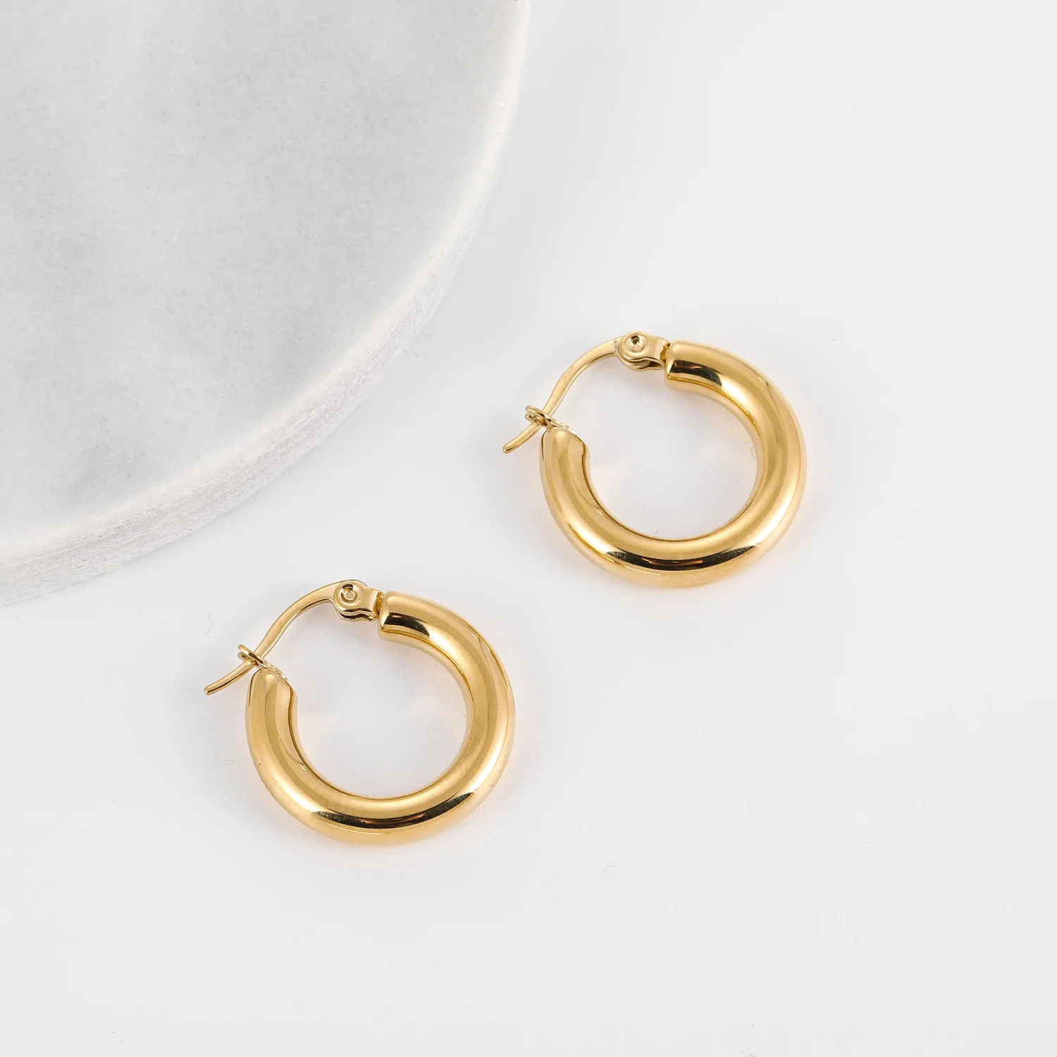 Bold Tube Hoop Earrings - Image 6