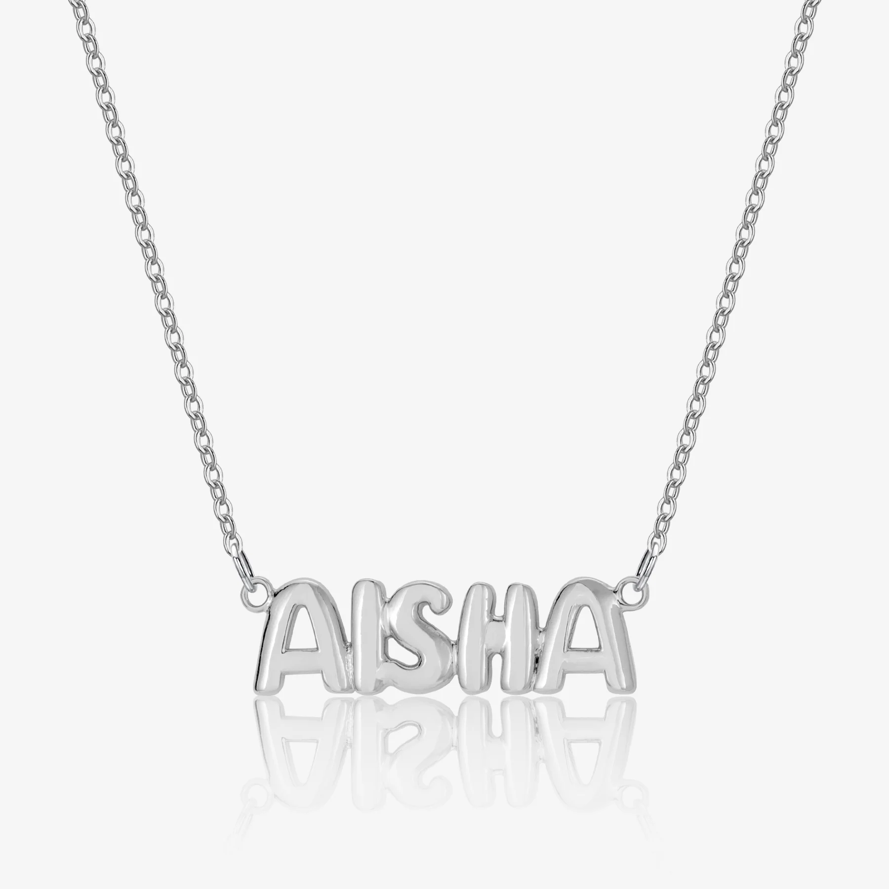 Bubble Letter Name Necklace - Image 5