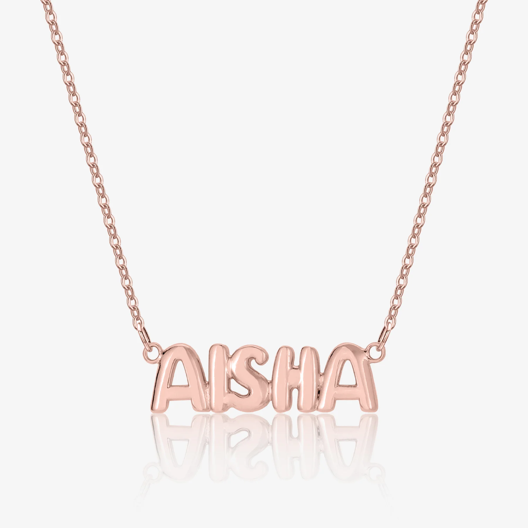 Bubble Letter Name Necklace - Image 6