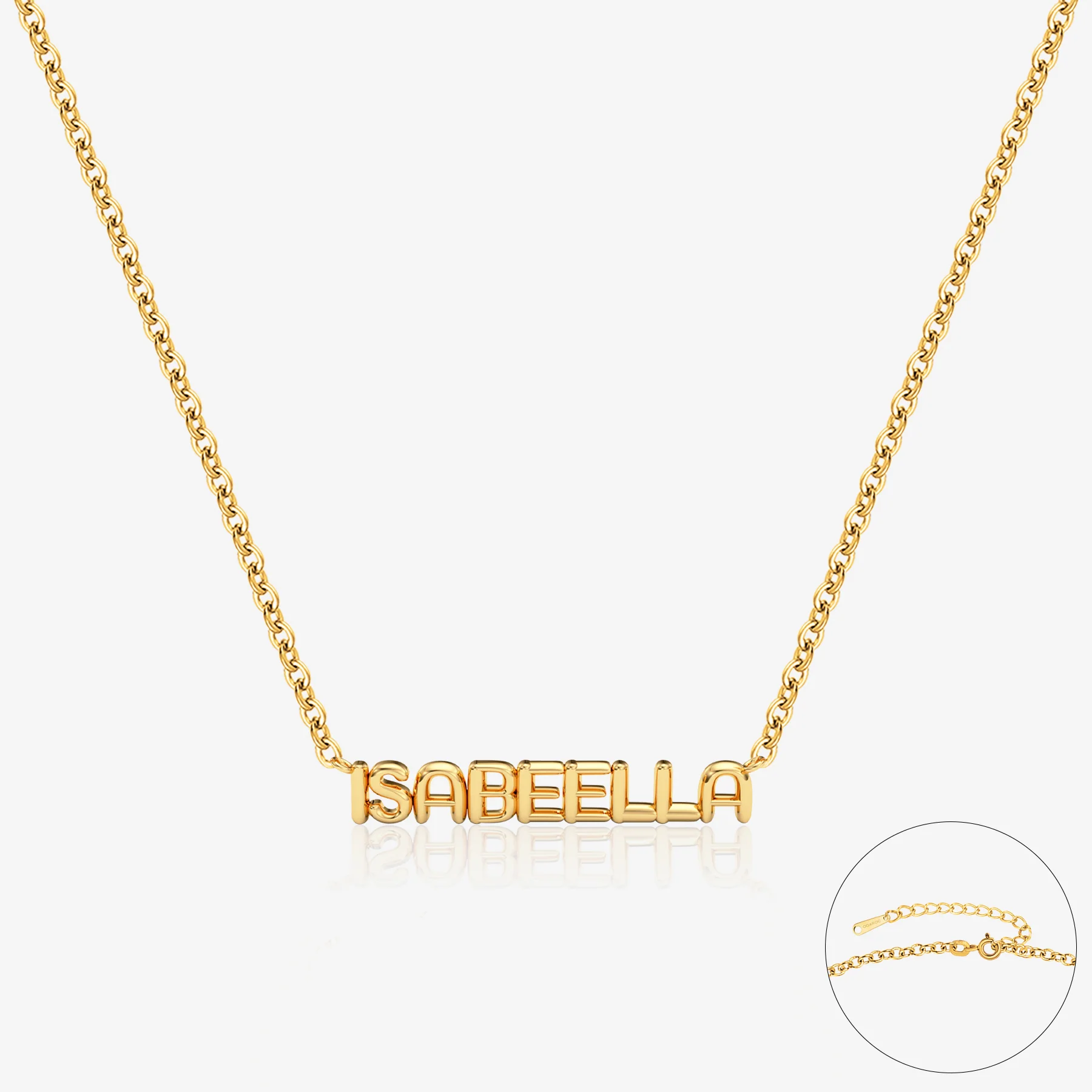 Bubble Letter Name Necklace - Image 7