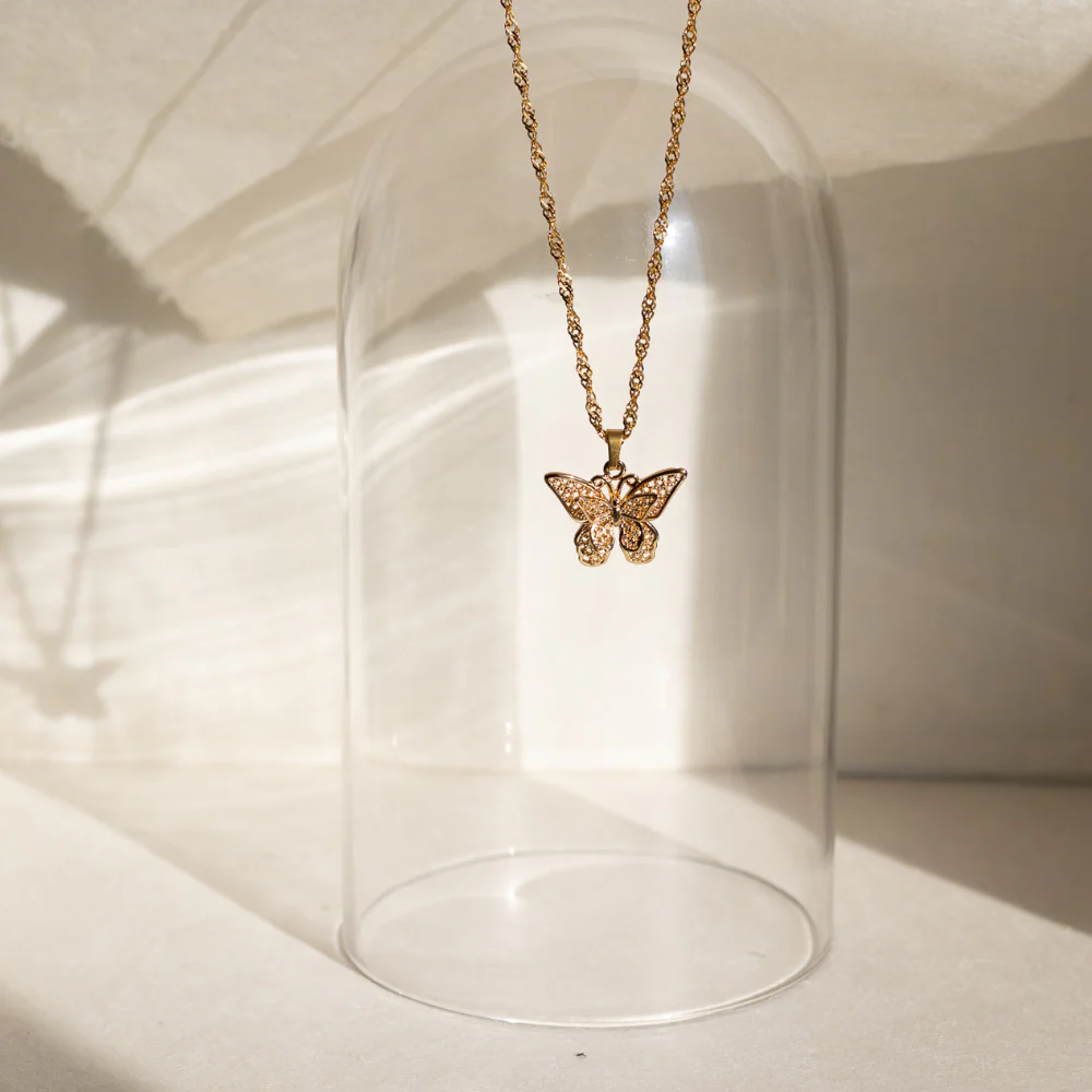 Butterfly Pendant Necklace - Image 3
