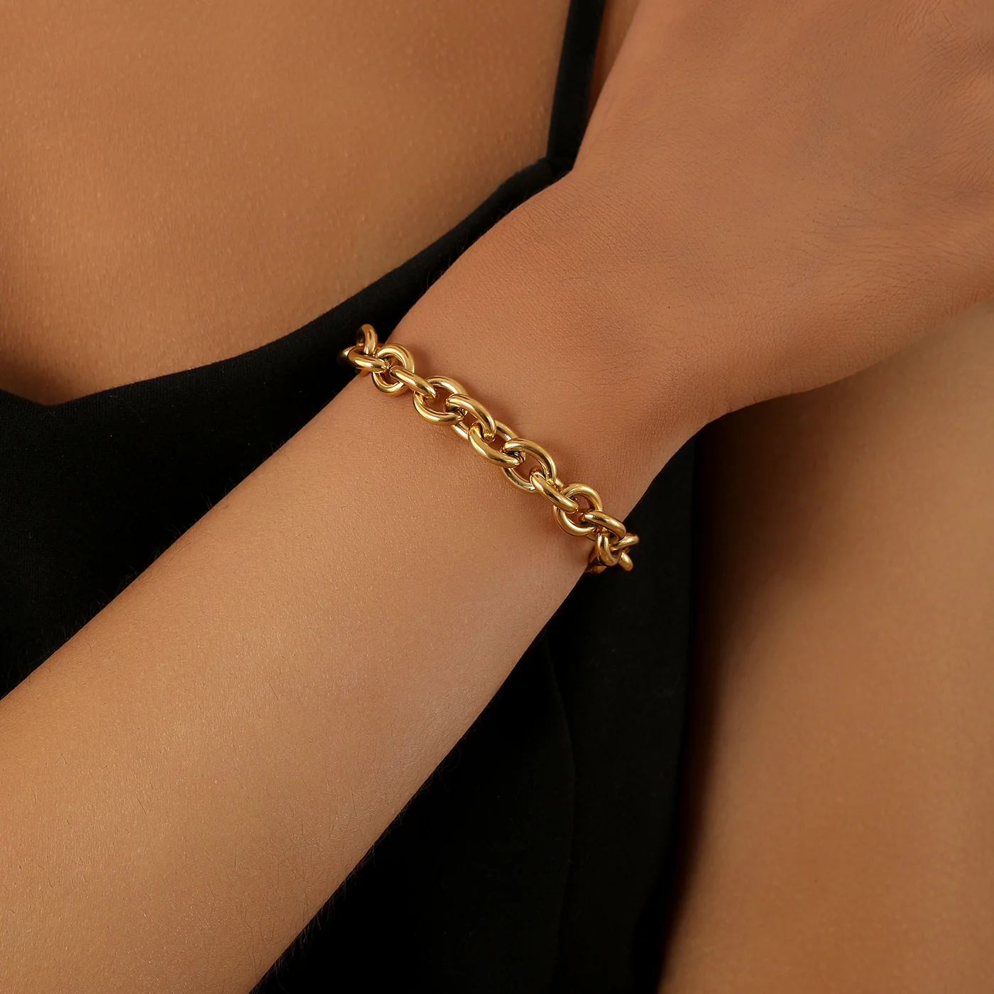 Chunky Rolo Chain Bracelet - Image 2