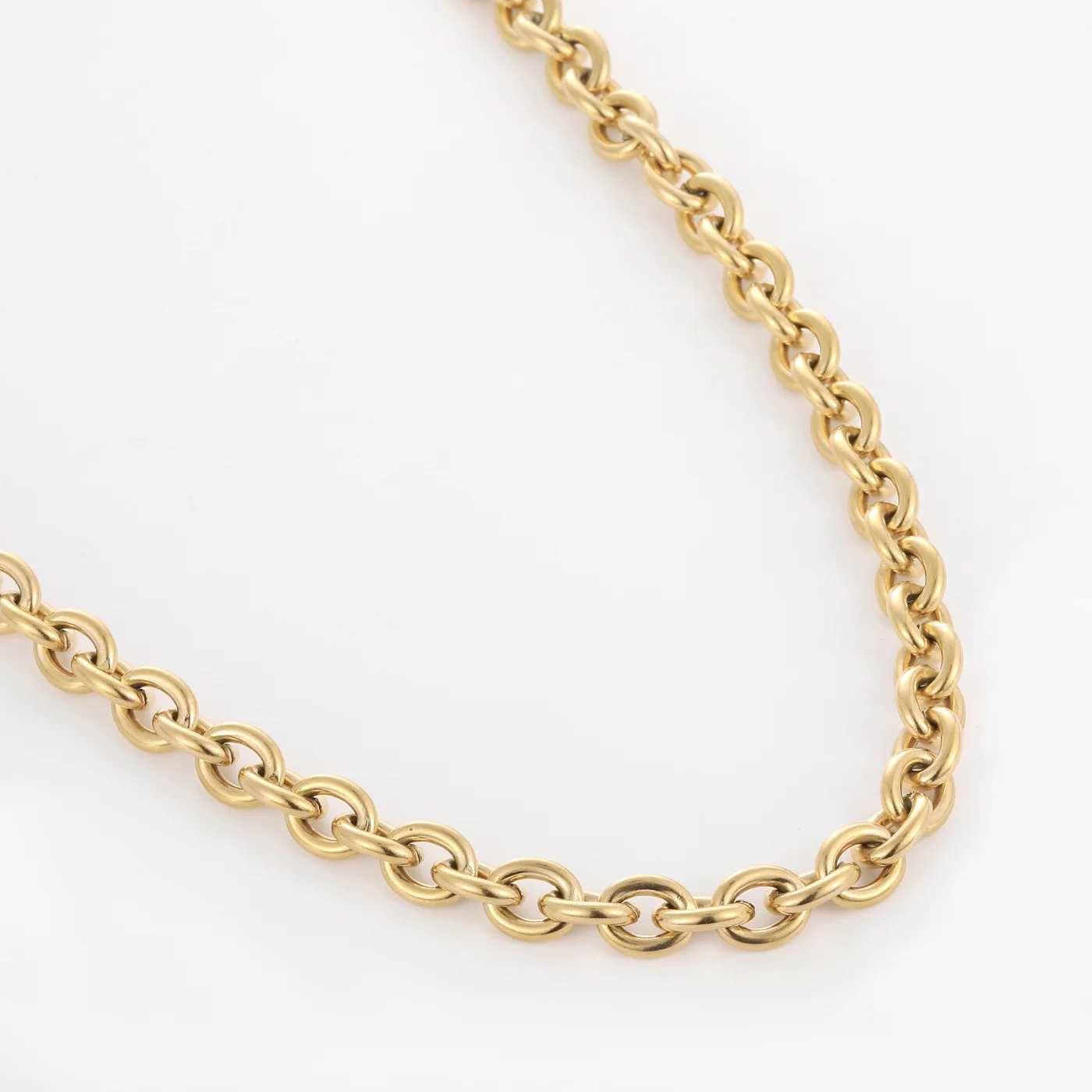 Chunky Rolo Chain Necklace - Image 4