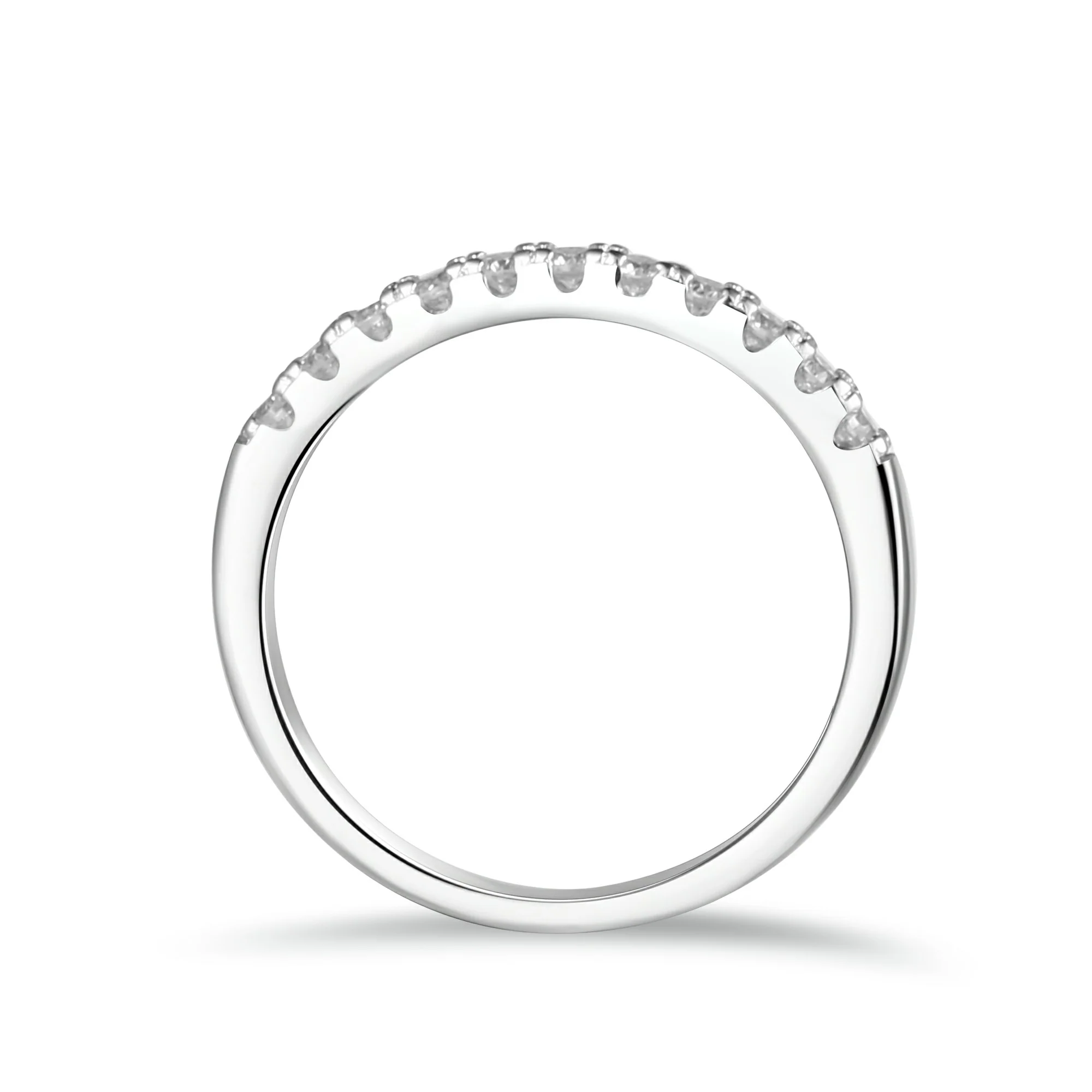 Classic Round Cut Moissanite Band - Image 4