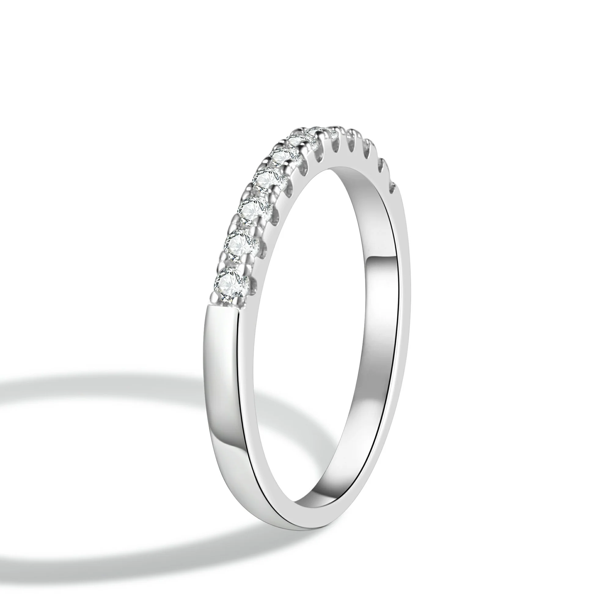 Classic Round Cut Moissanite Band - Image 8