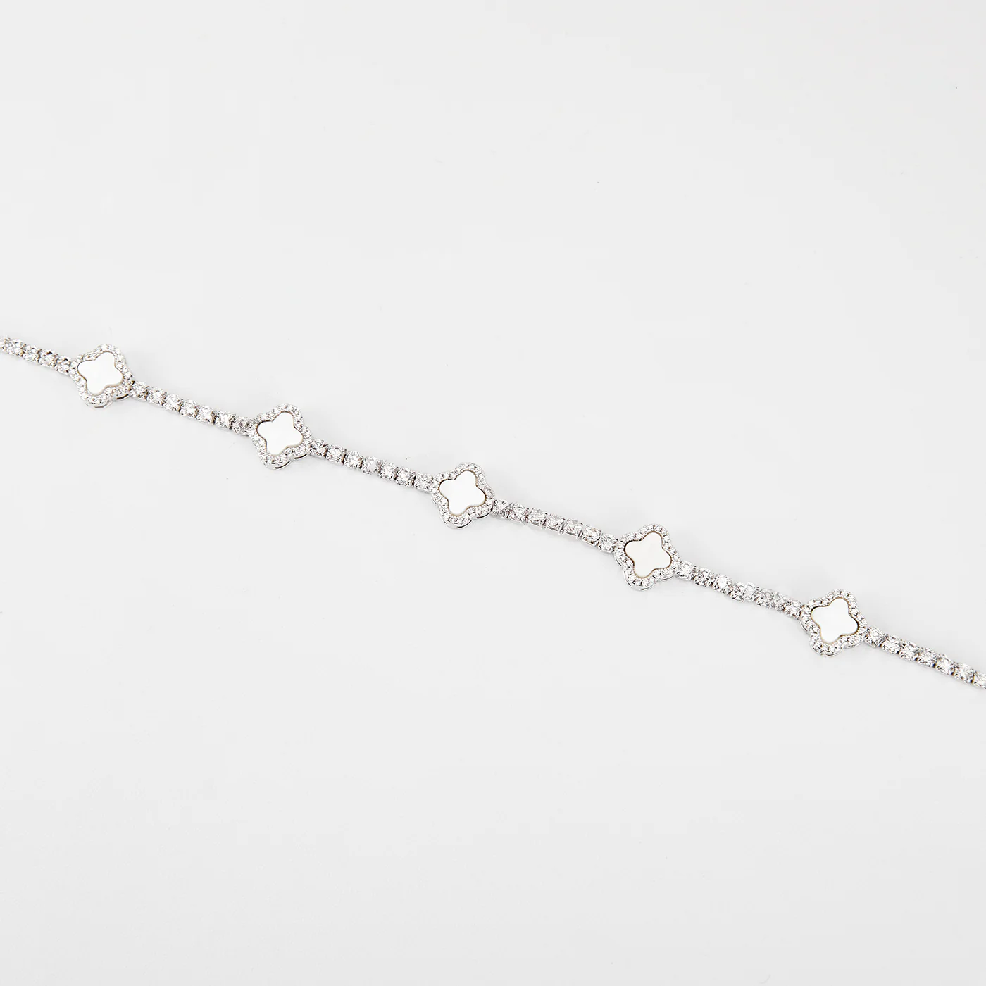 Iced Clover Tennis Bracelet - Image 5