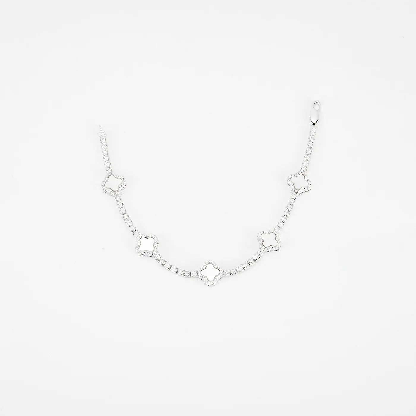 Iced Clover Tennis Bracelet - Image 6