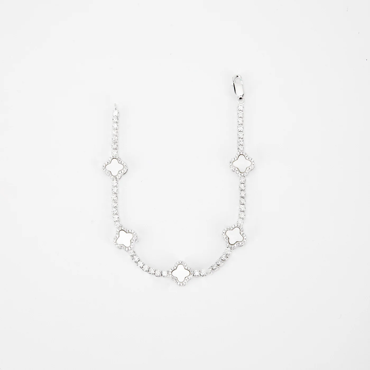 Iced Clover Tennis Bracelet - Image 8