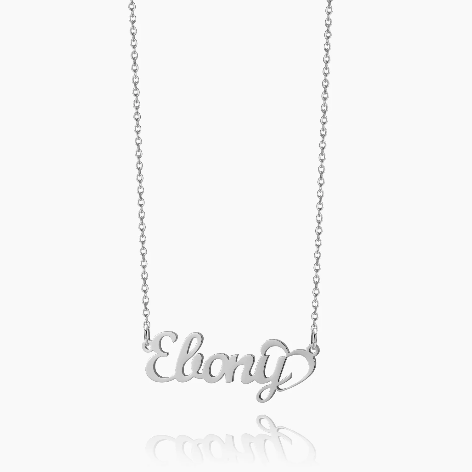 Crescent Heart Name Necklace - Image 4