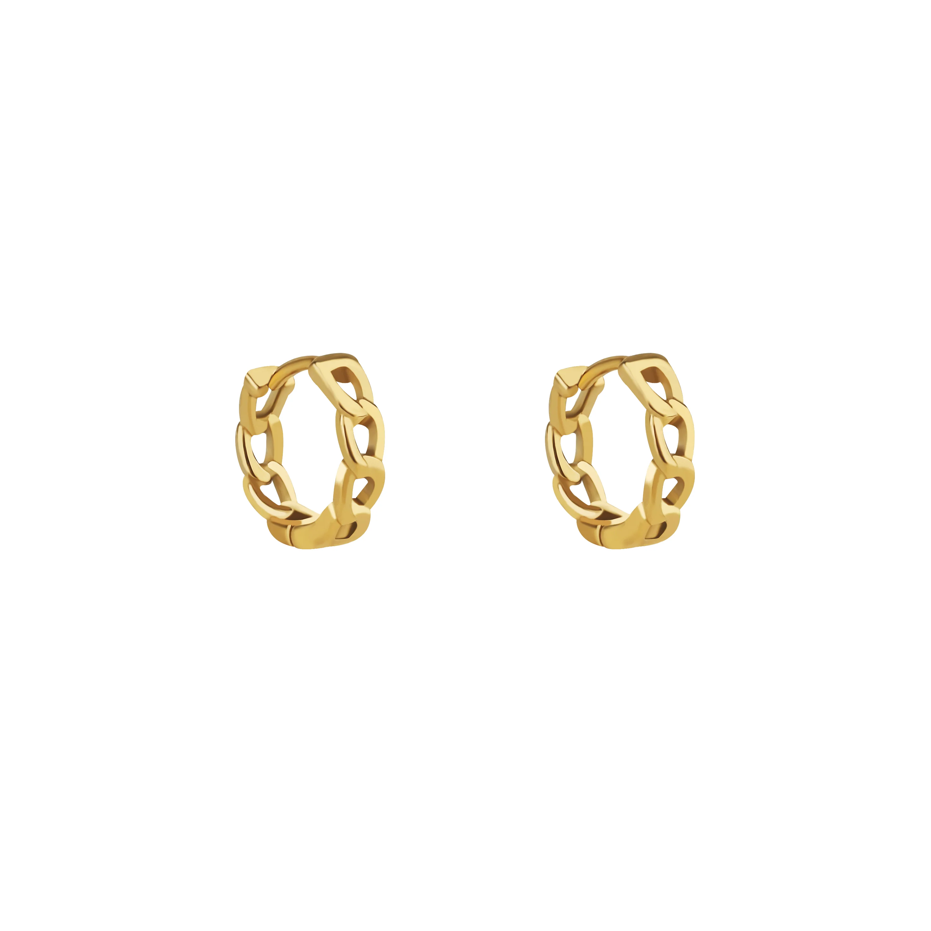 Cuban Link Huggie Earrings - Image 5