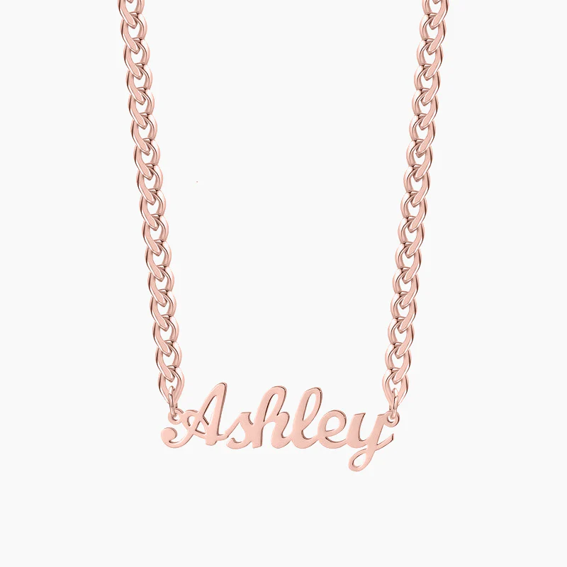 Custom Name Necklace w/ Cuban Chain - Image 11