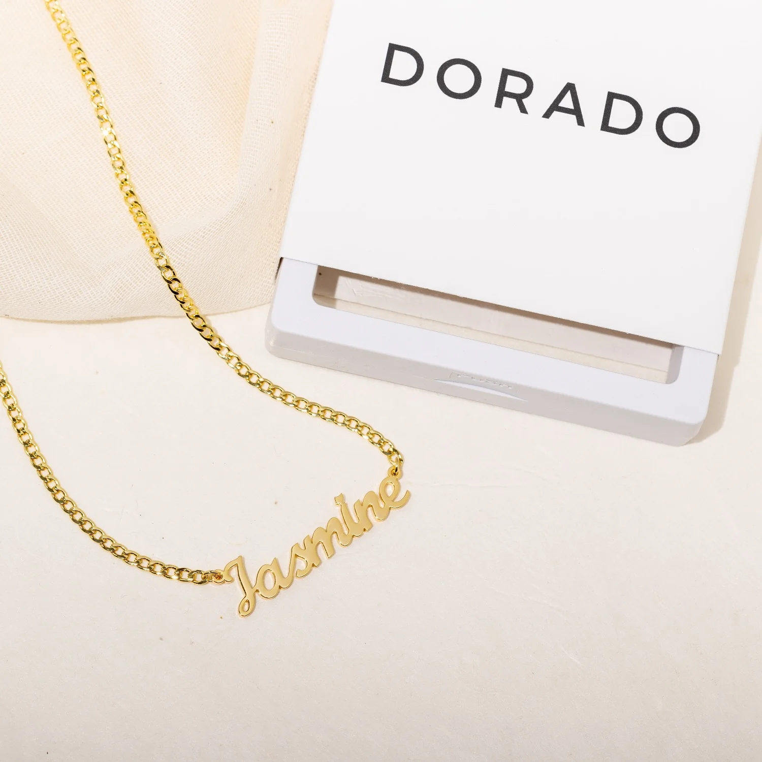 Custom Name Necklace w/ Cuban Chain - Image 3