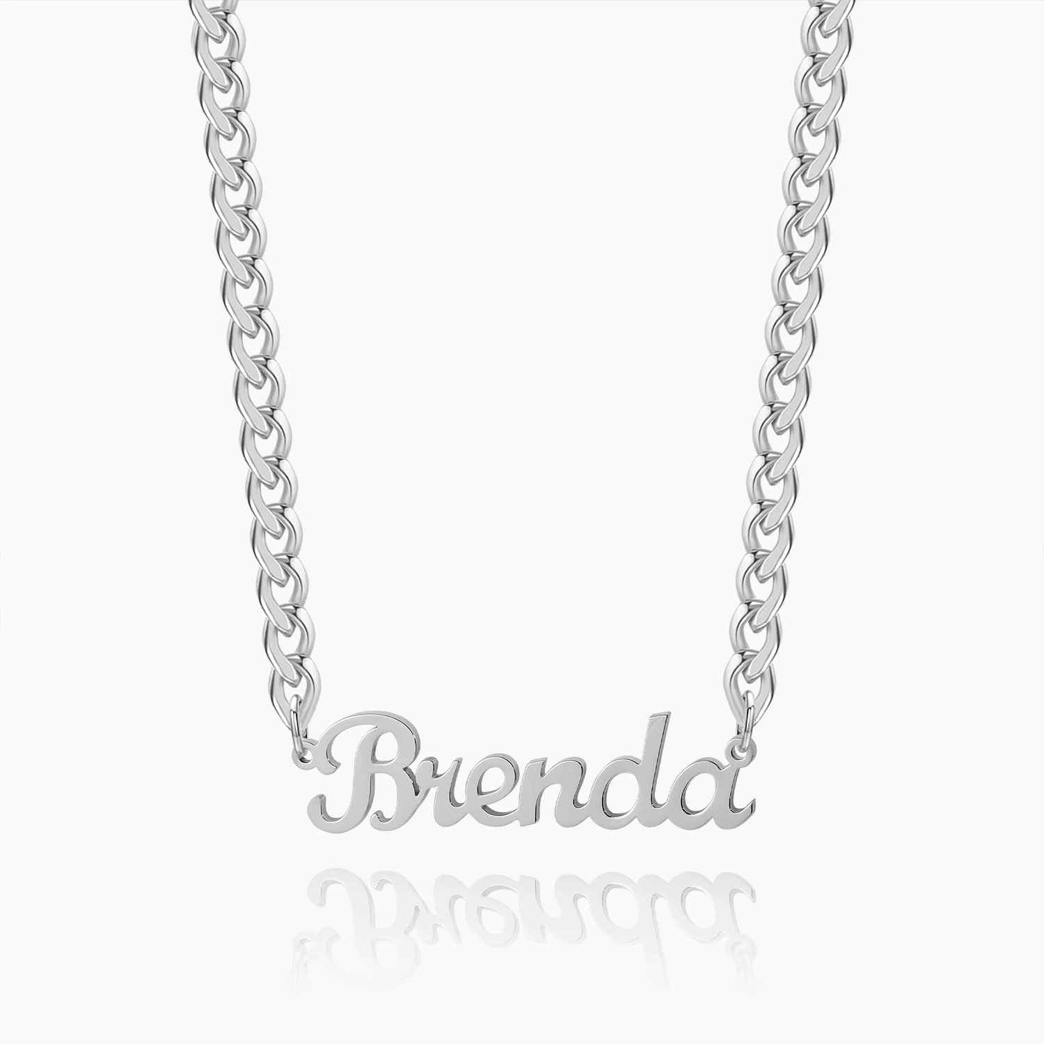 Custom Name Necklace w/ Cuban Chain - Image 4
