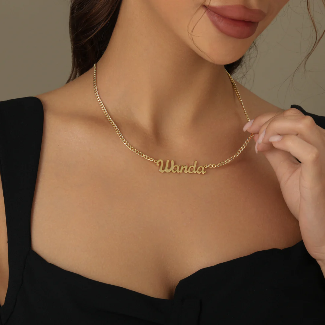 Custom Name Necklace w/ Cuban Chain - Image 7