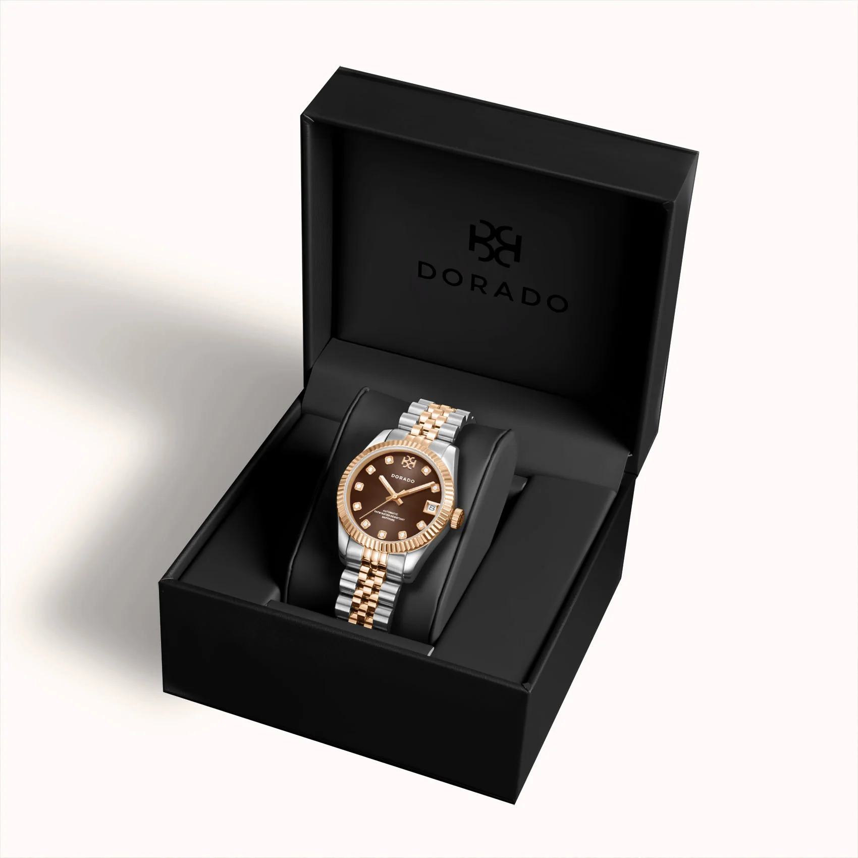 DORADO Rose Two Tone Timeless Watch - Chocolate - Image 5