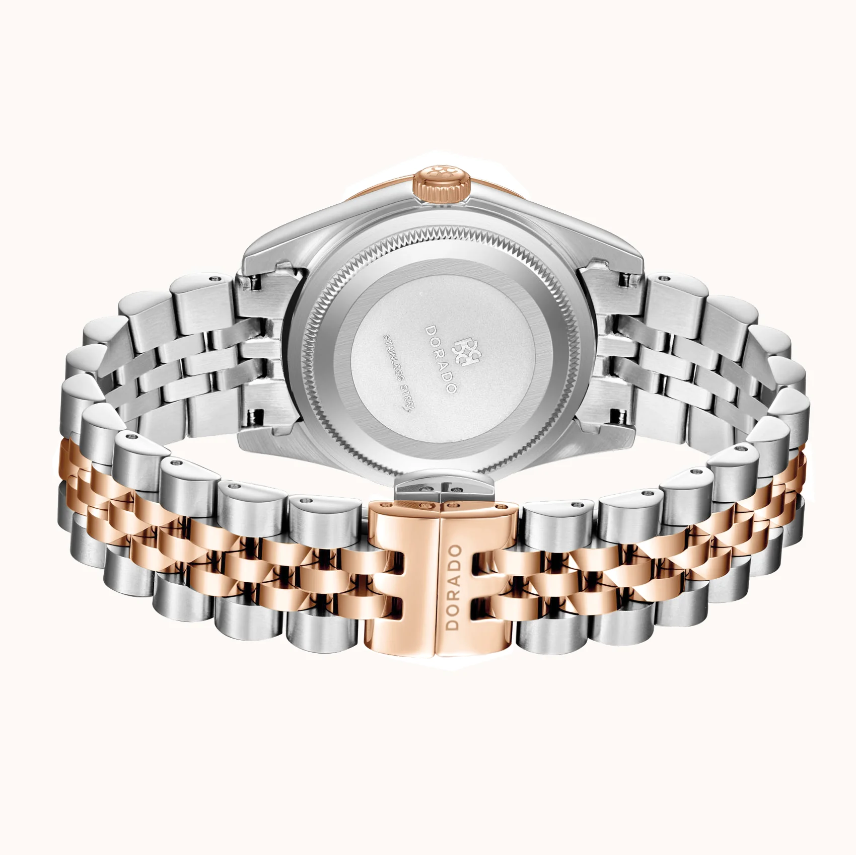 DORADO Rose Two Tone Timeless Watch - Chocolate - Image 6