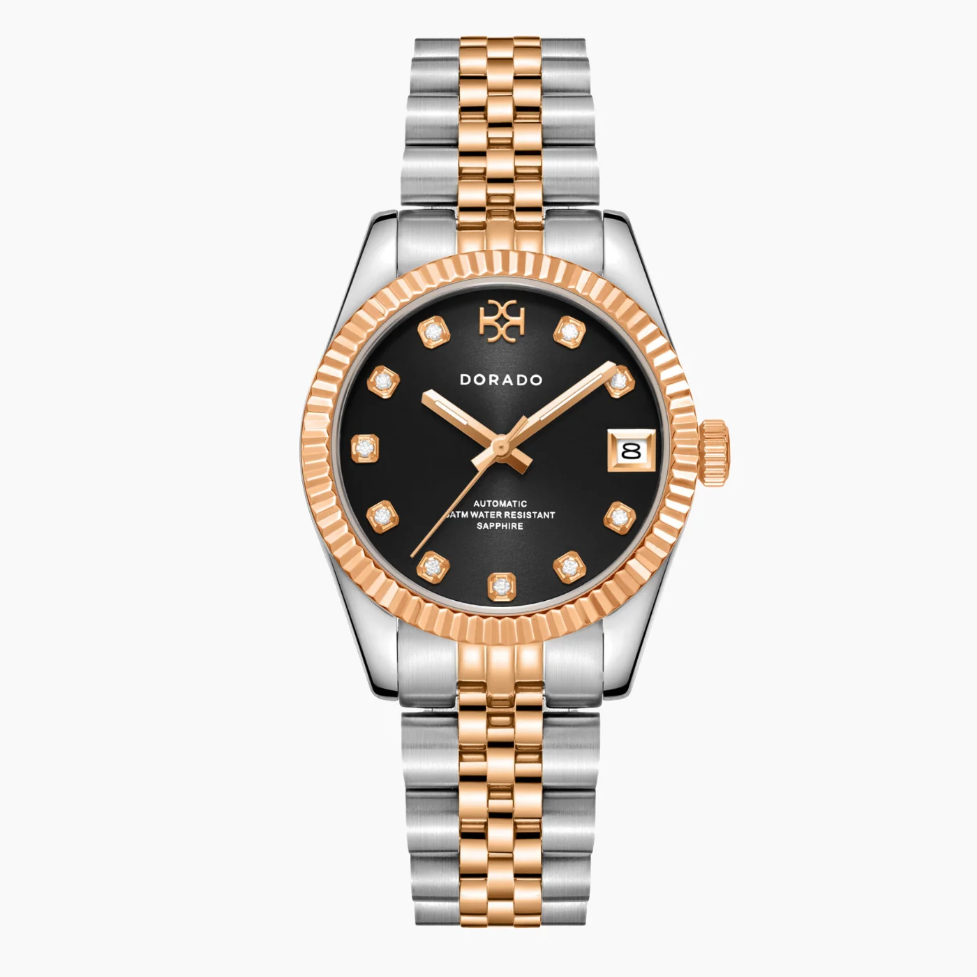 DORADO Rose Two Tone Timeless Watch - Black - Image 4