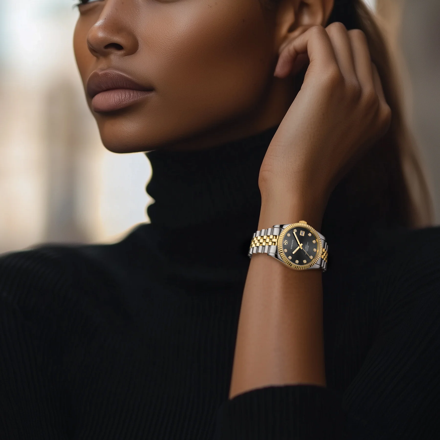 DORADO Two Tone Timeless Watch - Black - Image 8
