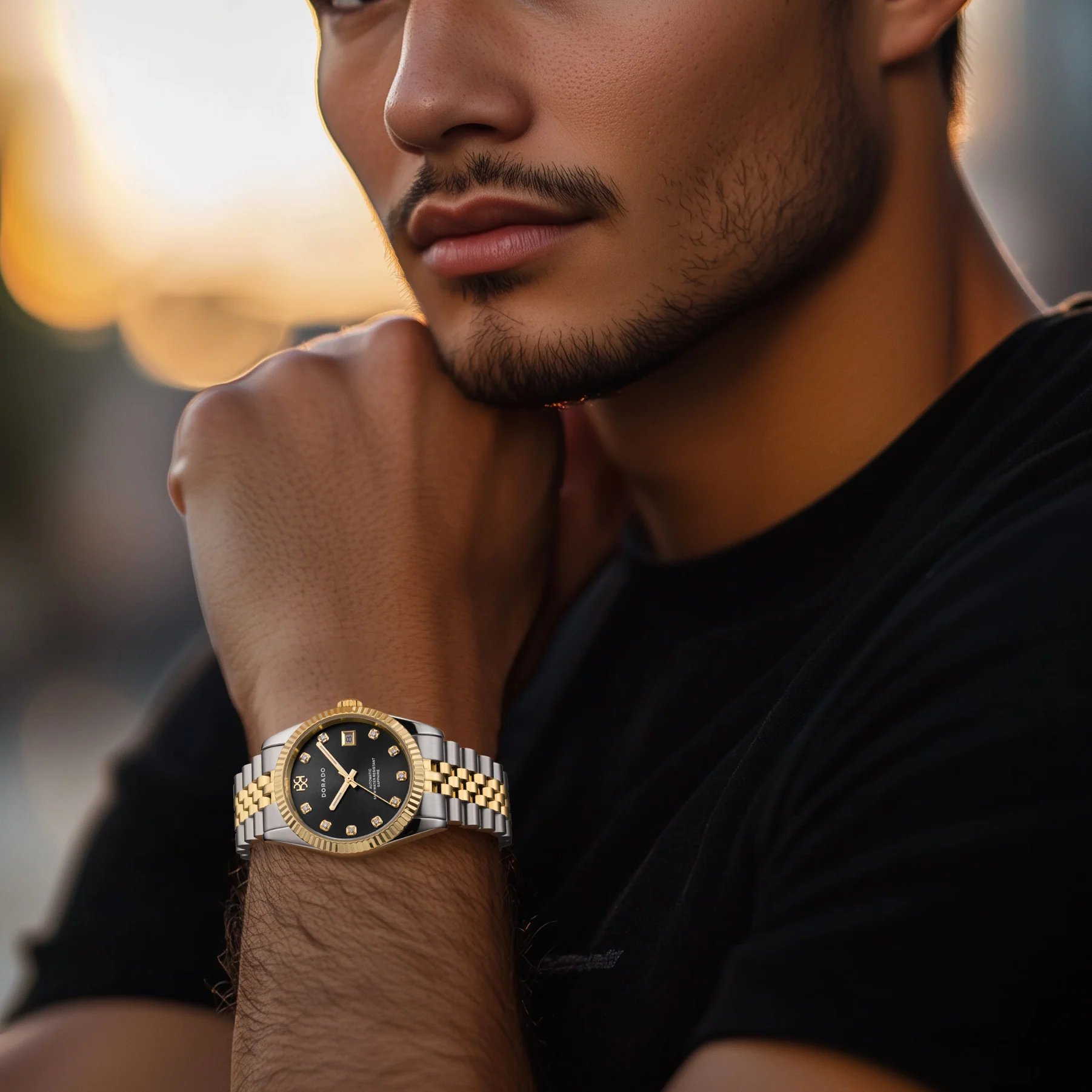 DORADO Two Tone Timeless Watch - Black - Image 9