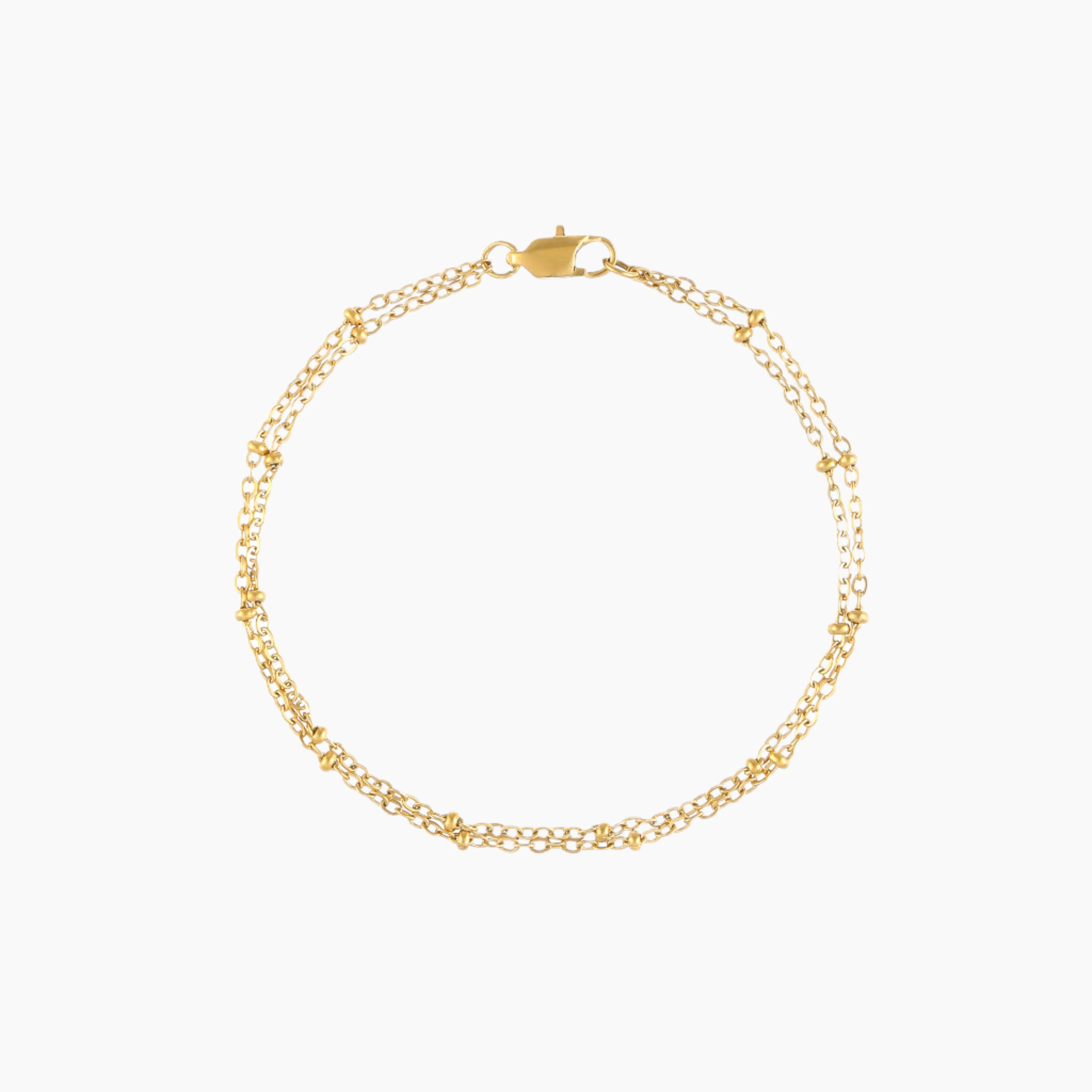 Double Satellite Chain Bracelet