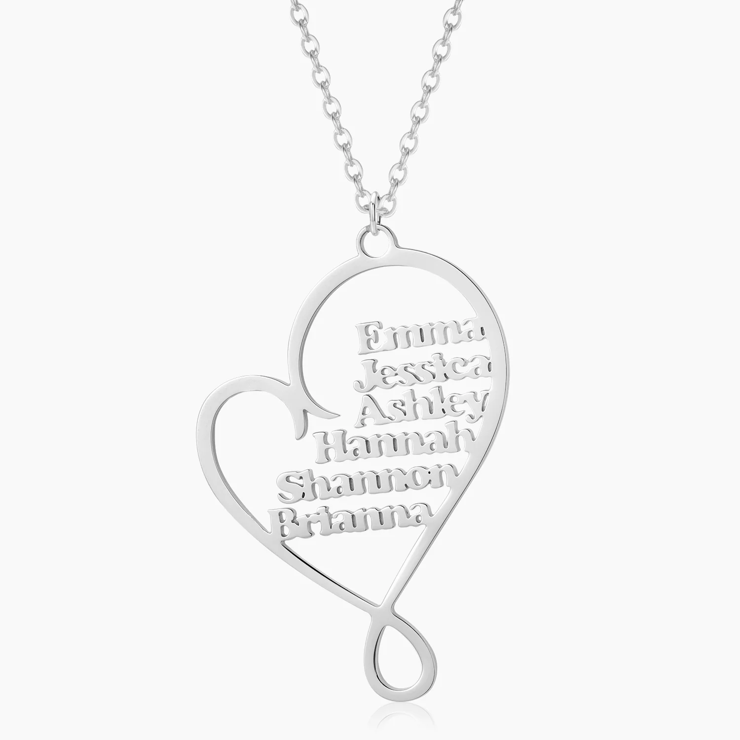 Family Name Heart Necklace - Image 4