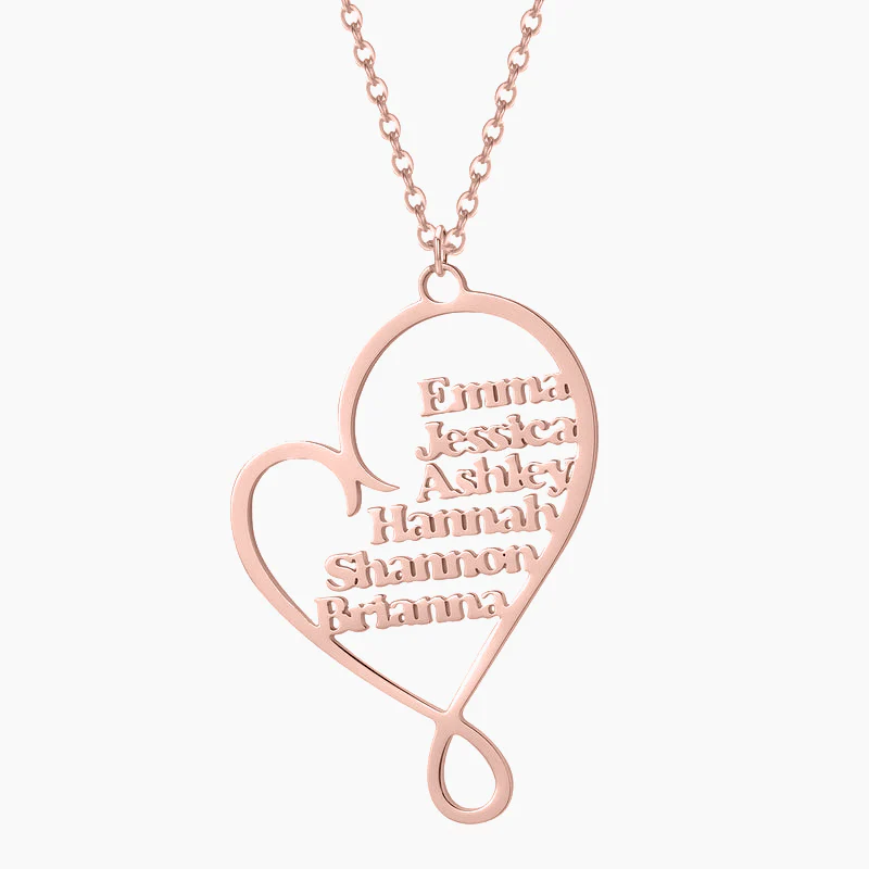 Family Name Heart Necklace - Image 5