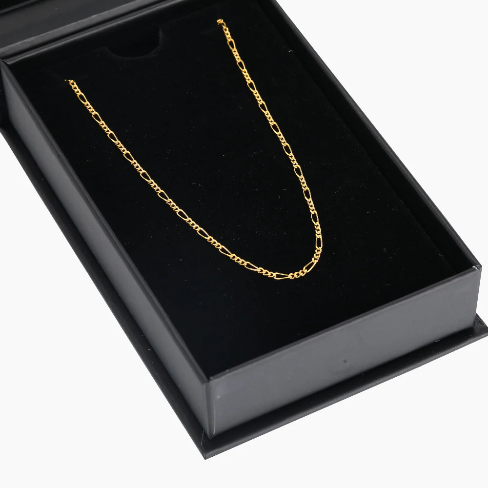 Figaro Chain Necklace - 3mm - Image 3