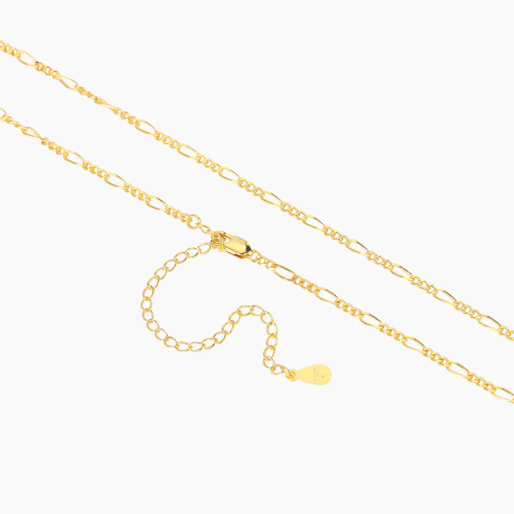 Figaro Chain Necklace - 3mm - Image 5