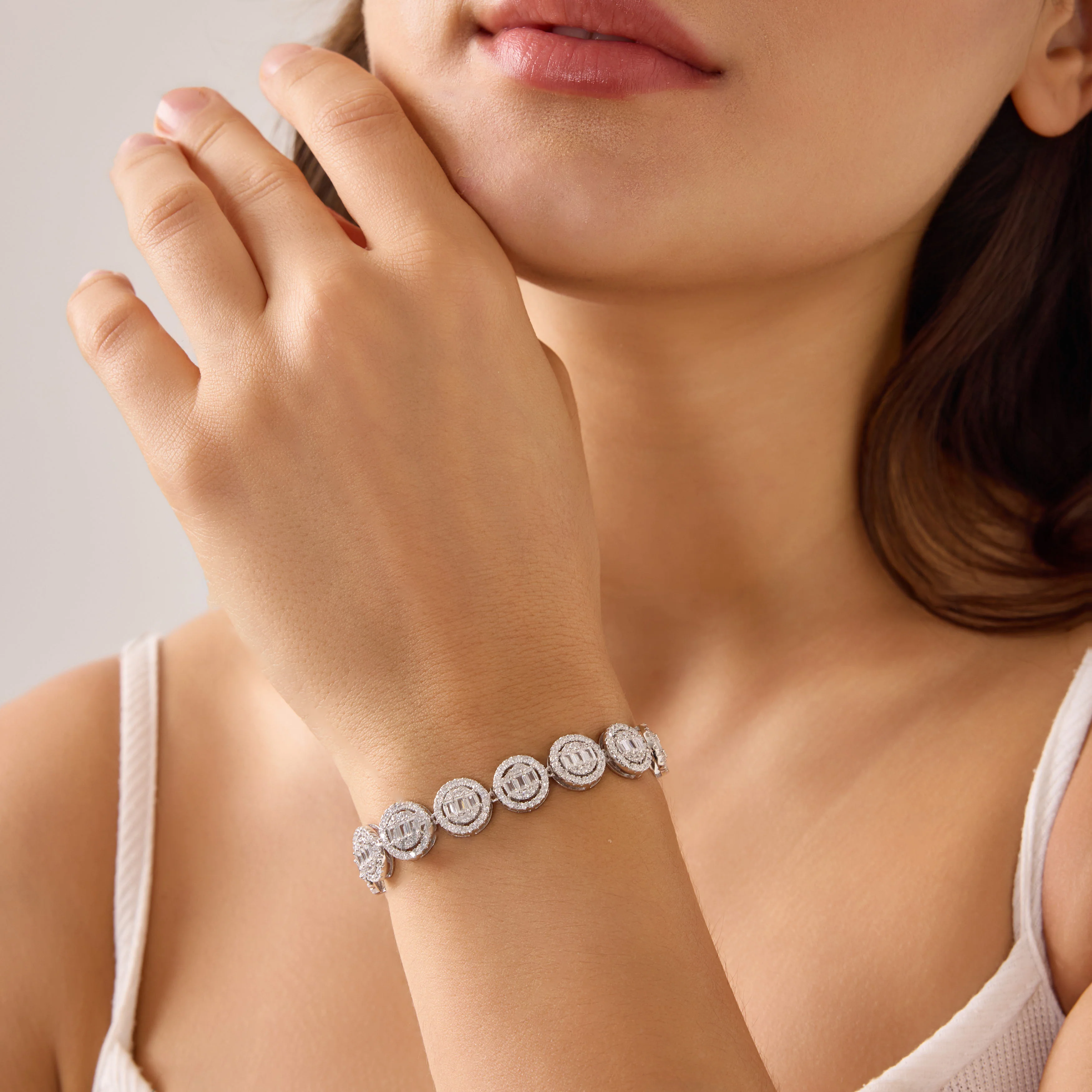 Iced Halo Tennis Bracelet - Image 5