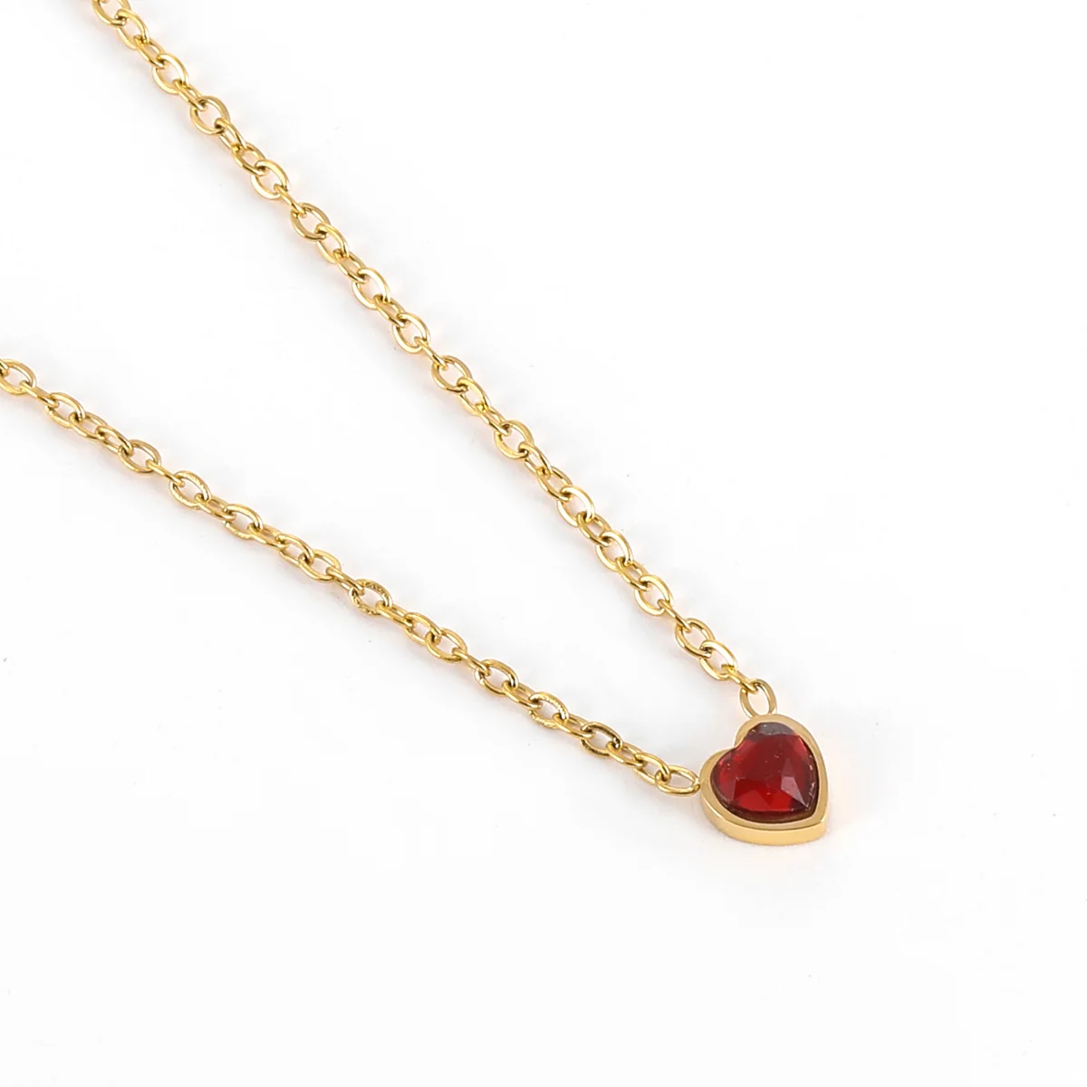 Heart Birthstone Necklace - Image 5