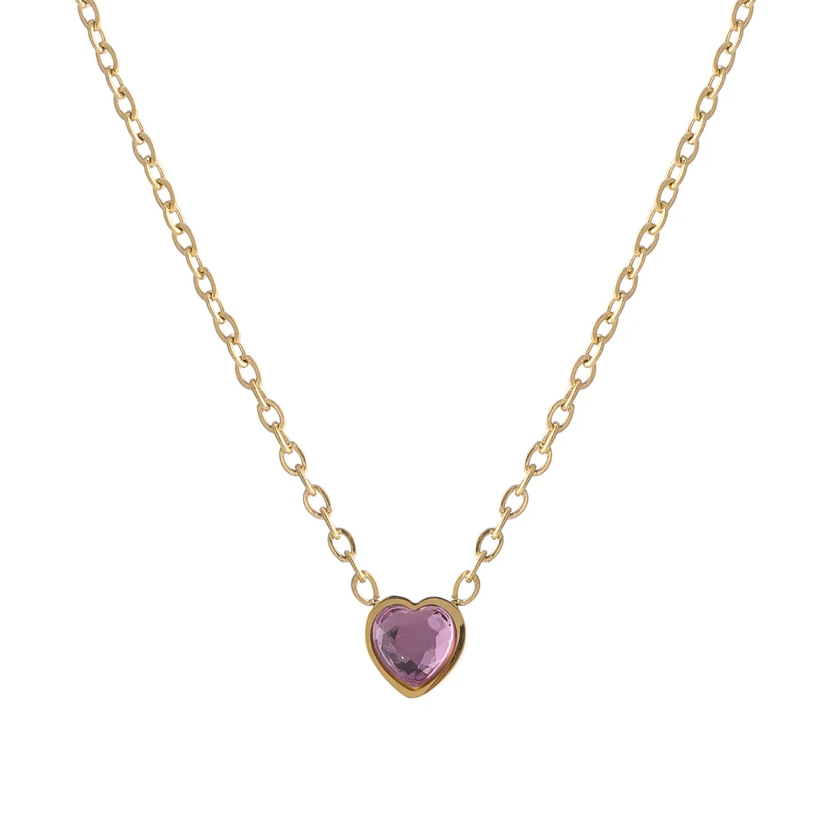 Heart Birthstone Necklace - Image 6