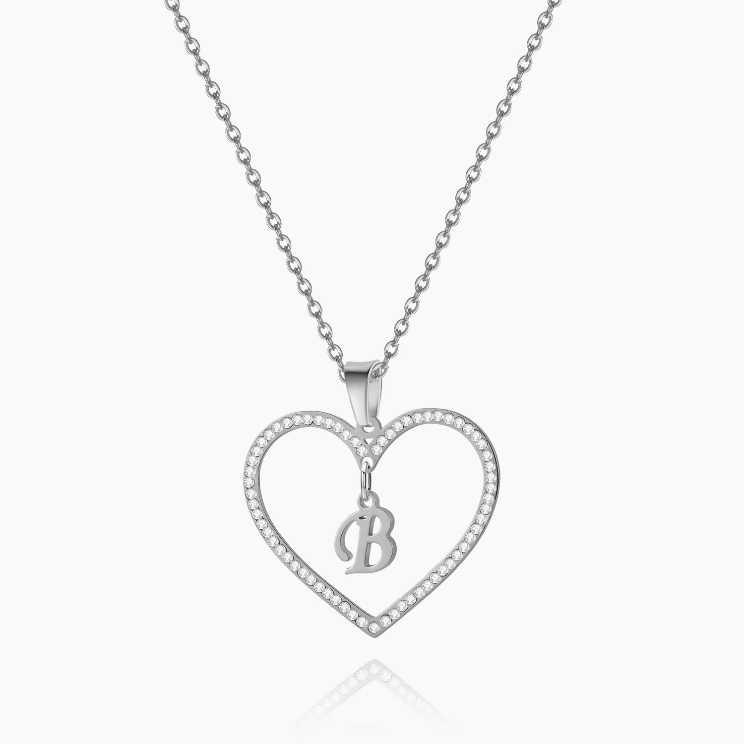 Heart Initial Necklace - Image 4
