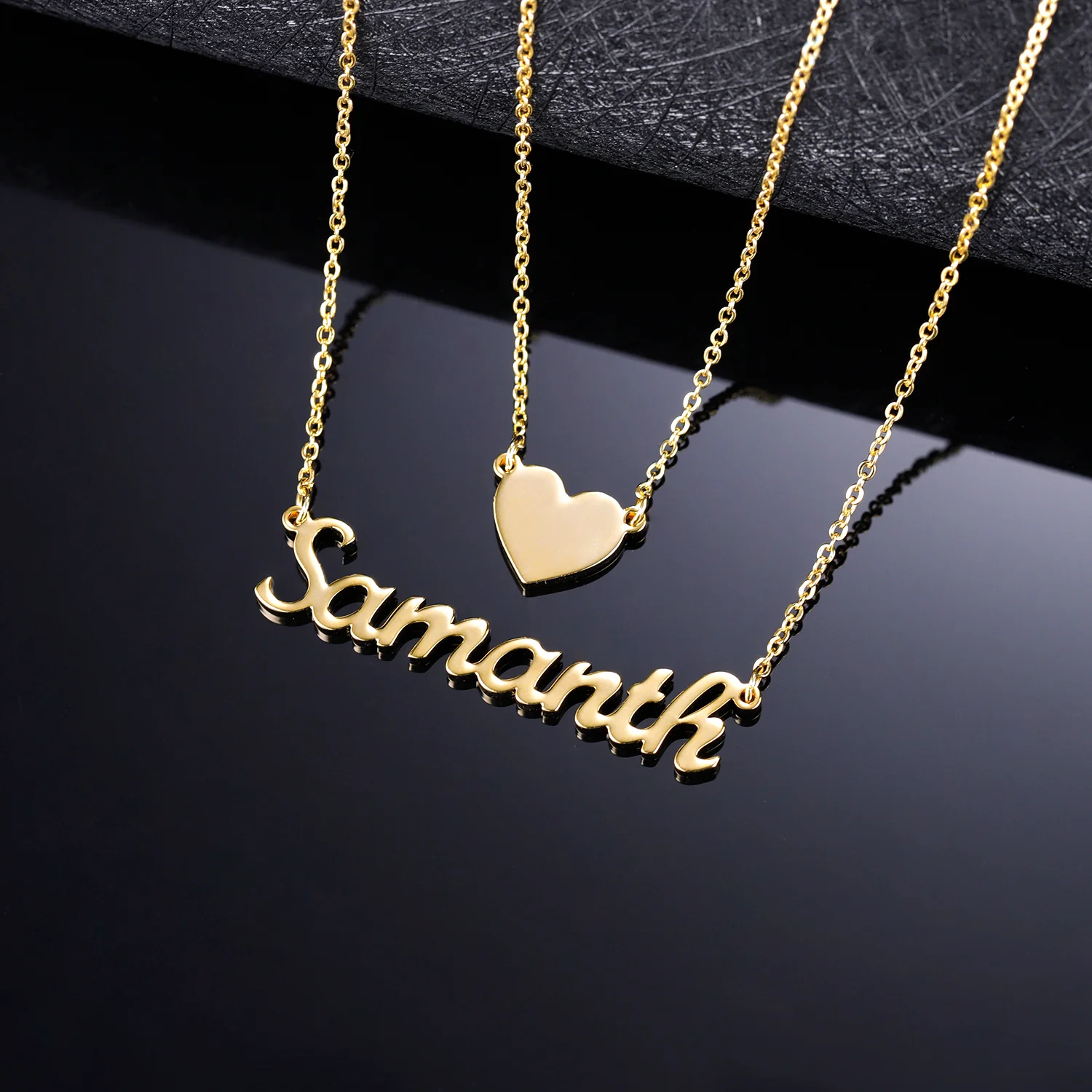 Heart Layer Name Necklace - Image 7